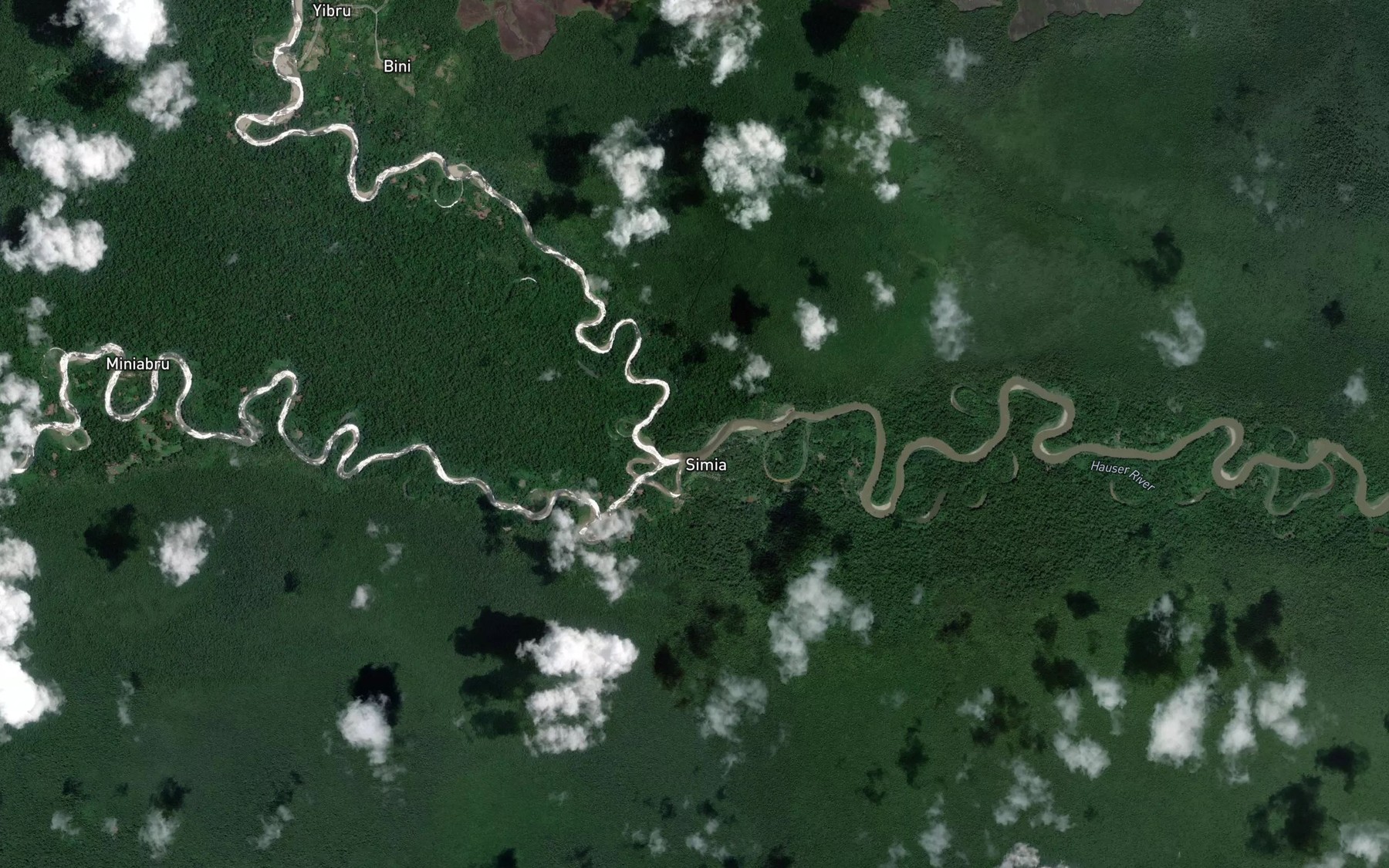 Satellite map of the Green River