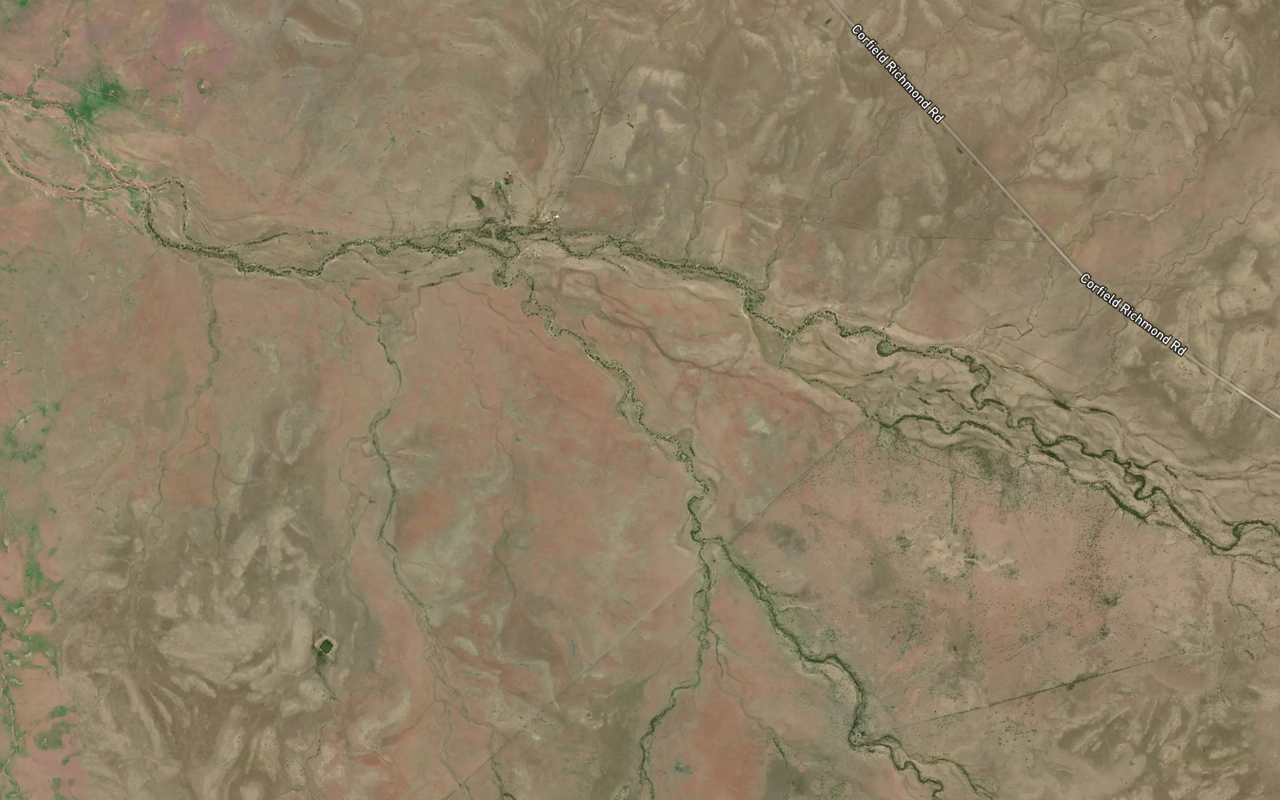 Satellite map of the Coolibah Creek