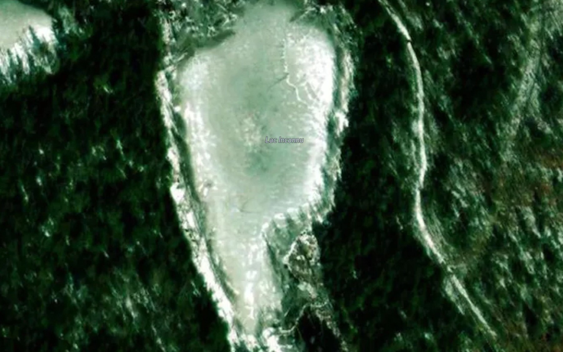 Satellite map of the Lac Inconnu