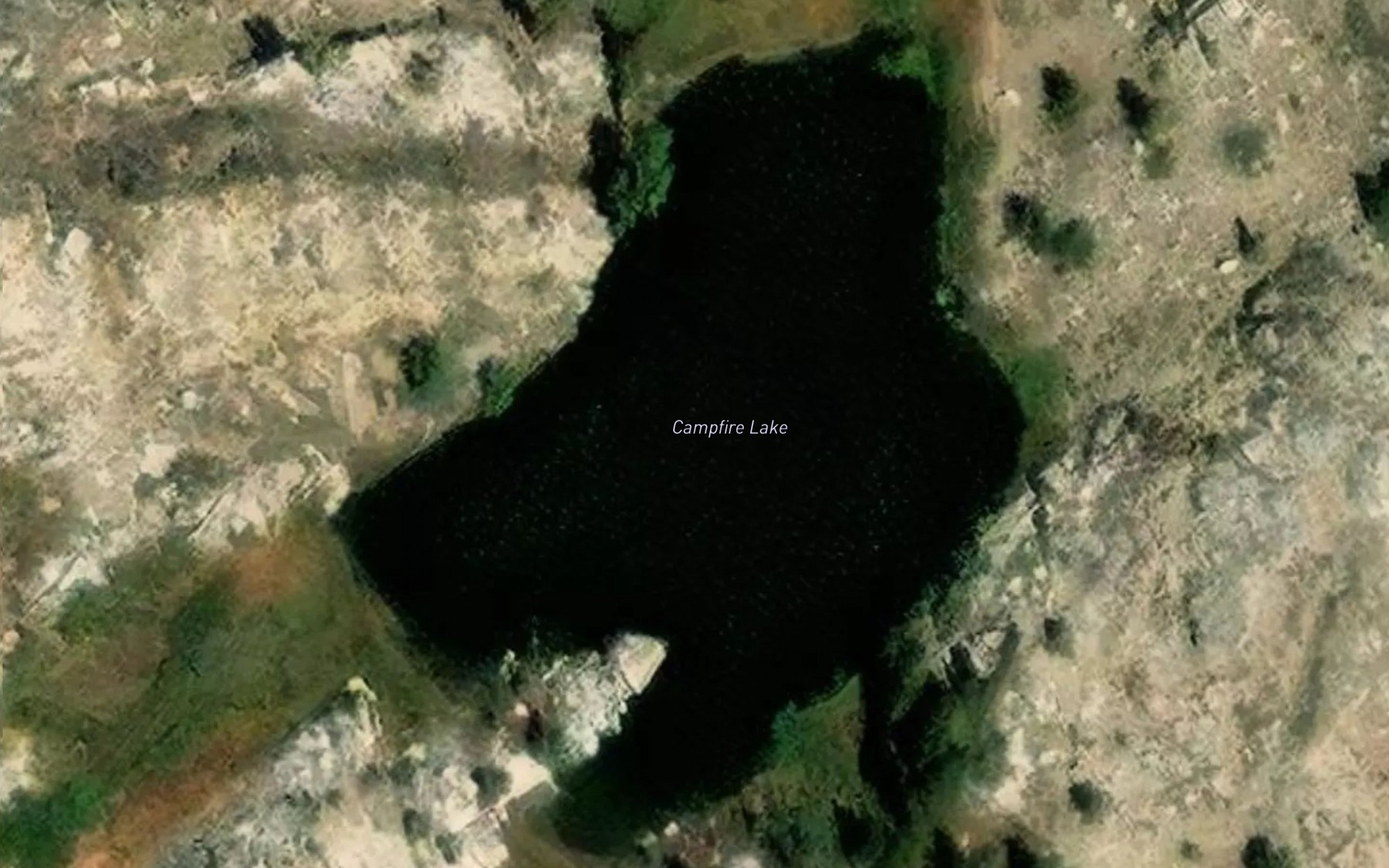 Satellite map of the Campfire Lake