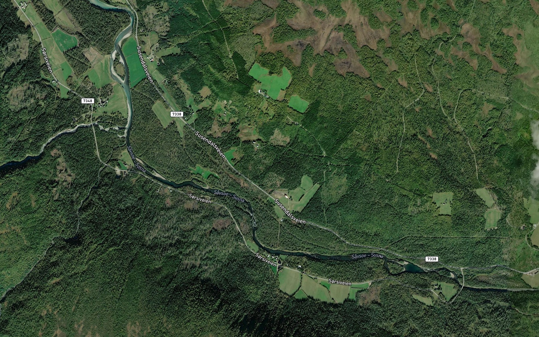 Satellite map of the Seterbekken