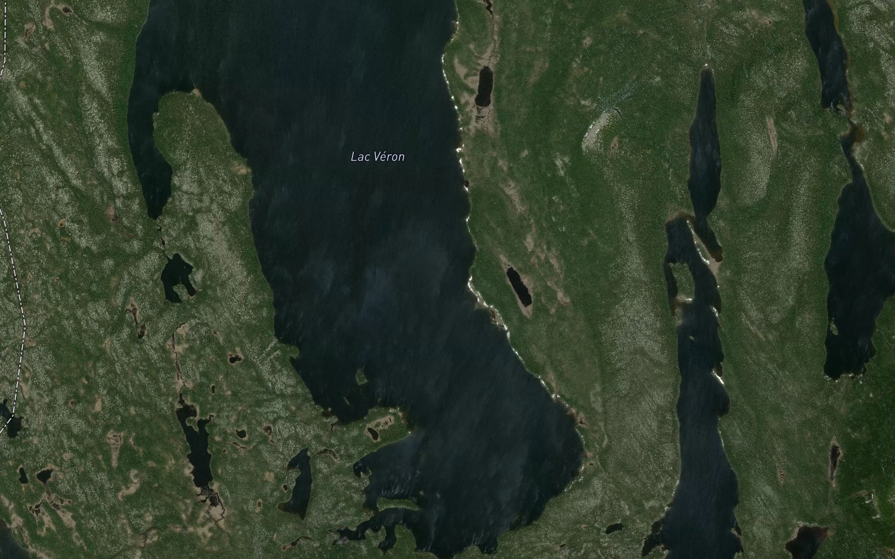 Satellite map of the Lac Veron