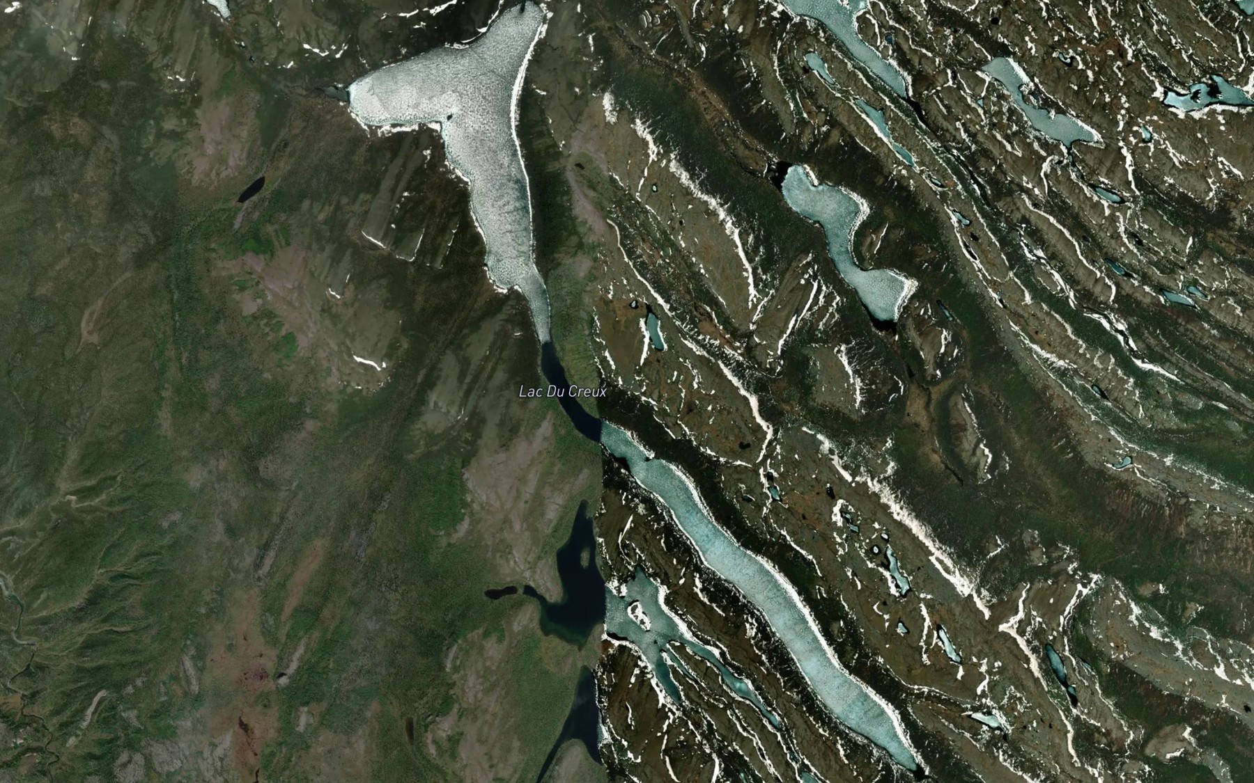Satellite map of the Lac Ducreux