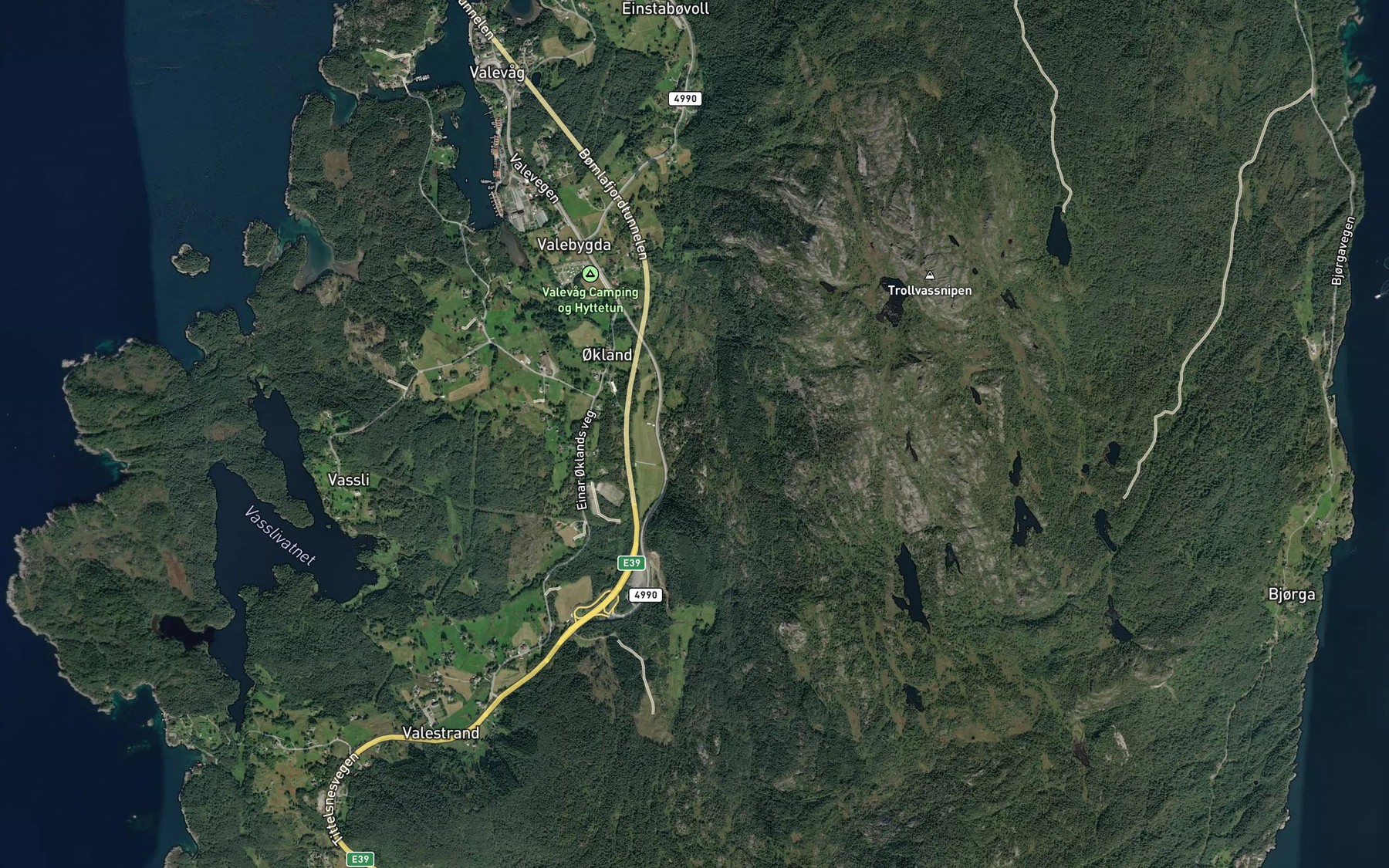 Satellite map of the Kvernhusbekken