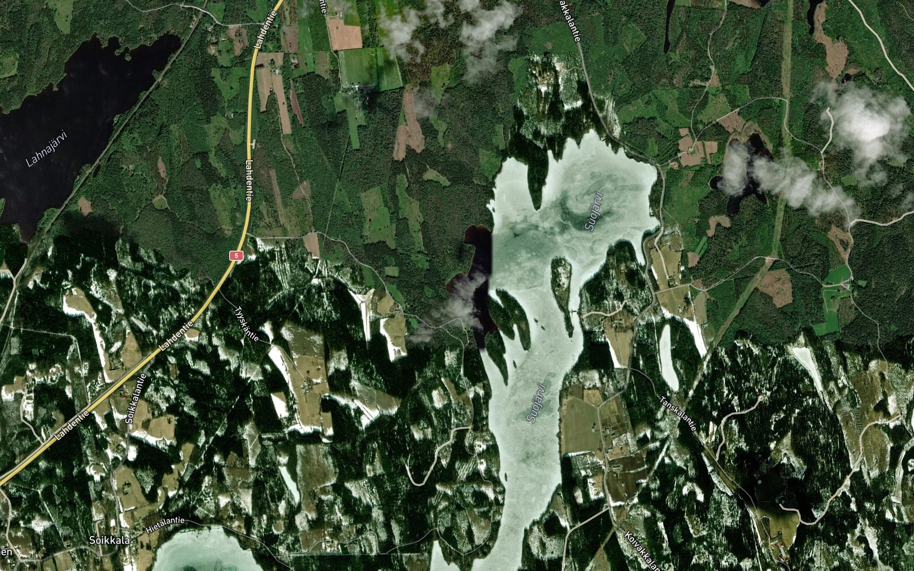 Satellite map of the Kurjenlahti