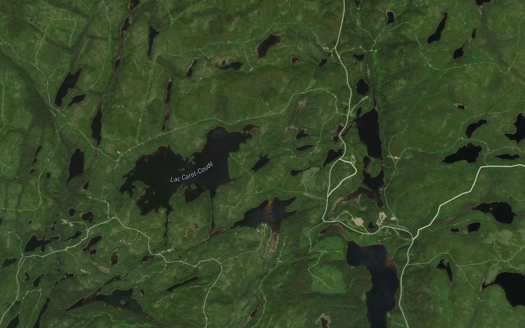 Satellite map of the Lac Ivre