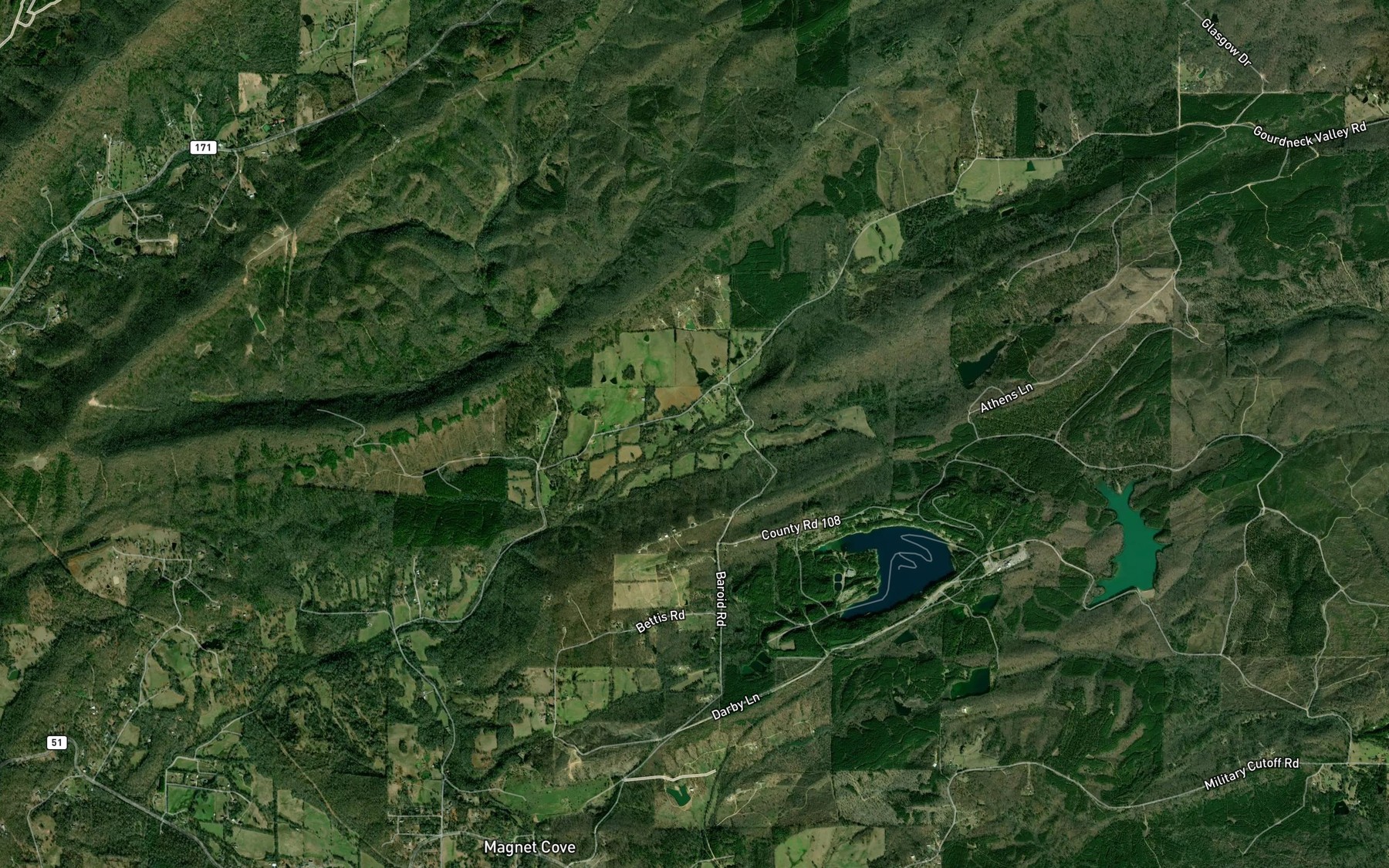 Satellite map of the Lucinda Creek