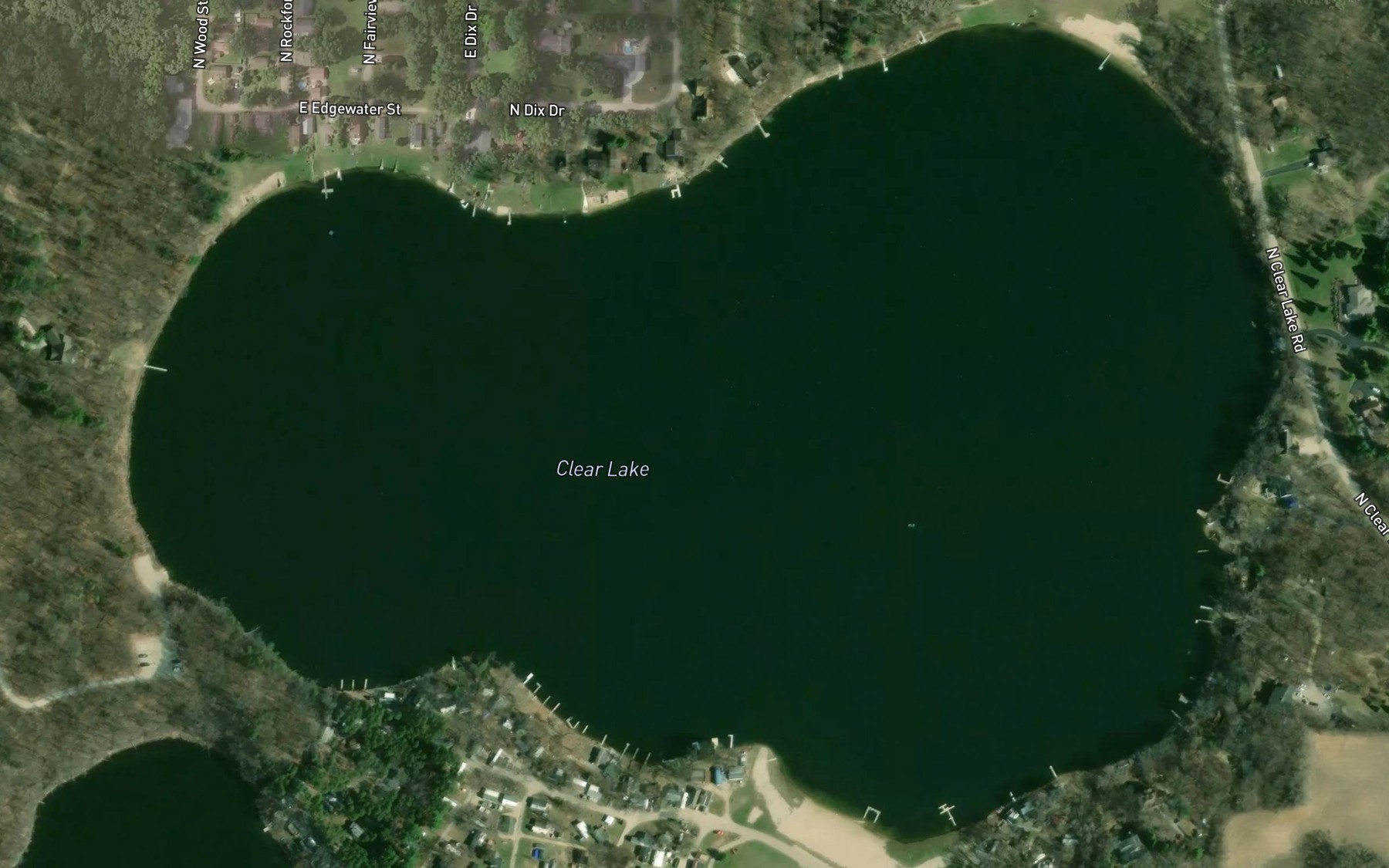 Satellite map of the Clear Lake