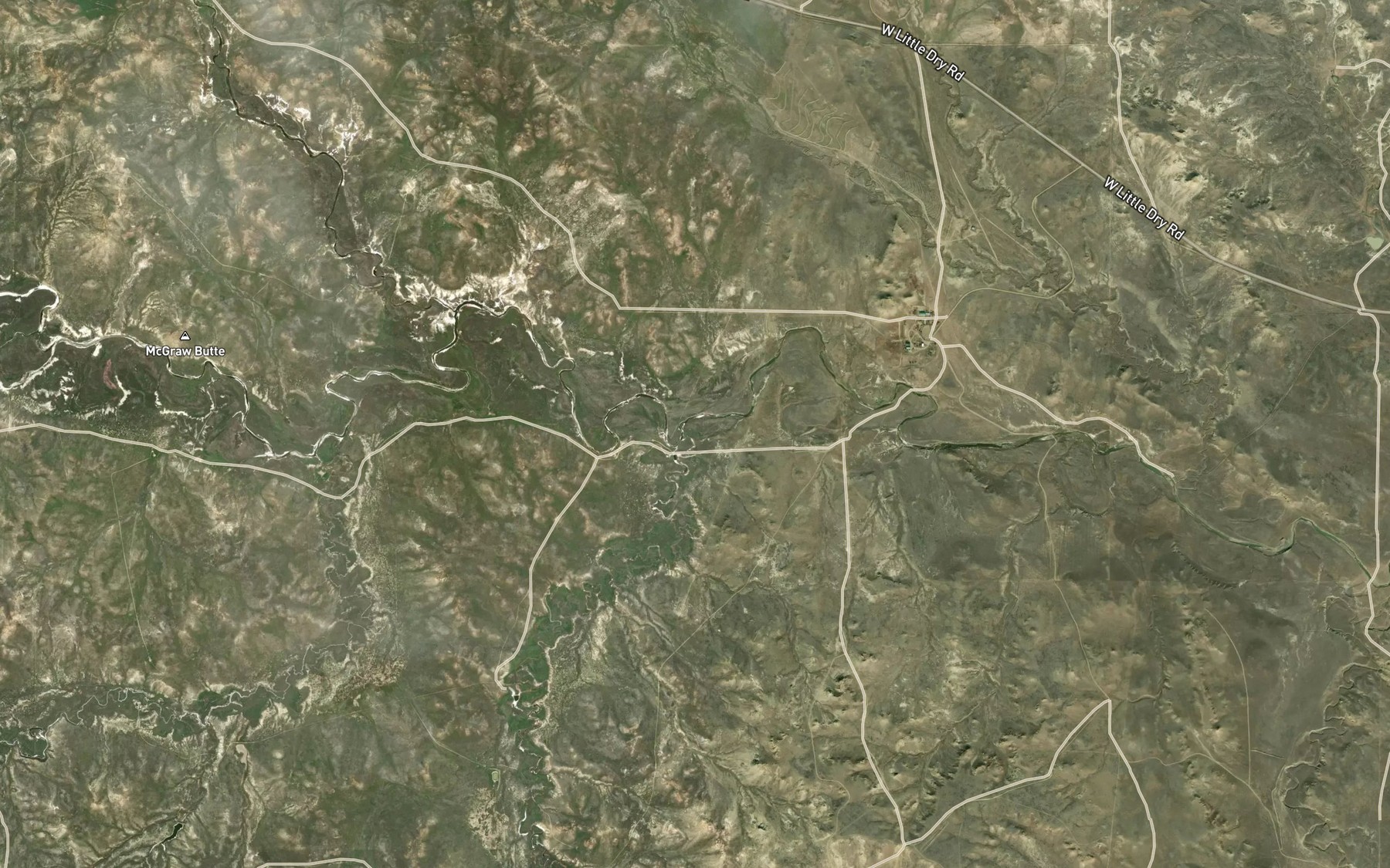 Satellite map of the Antelope Creek