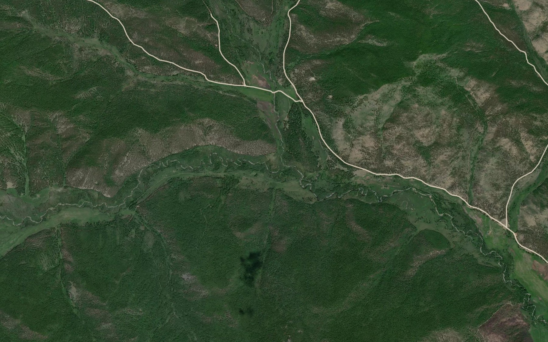 Satellite map of the Sredniy Megdelgen