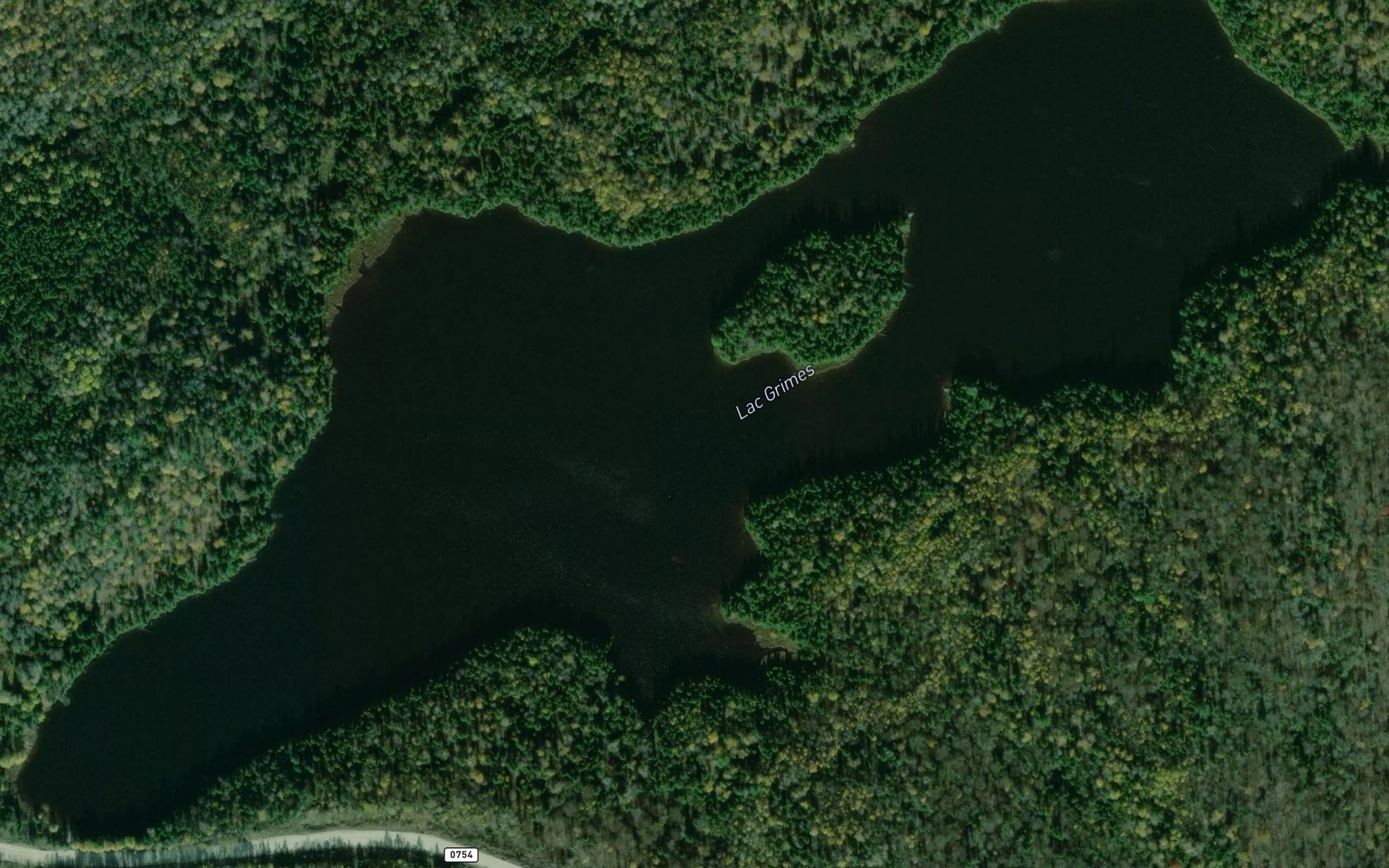 Satellite map of the Lac Grimes