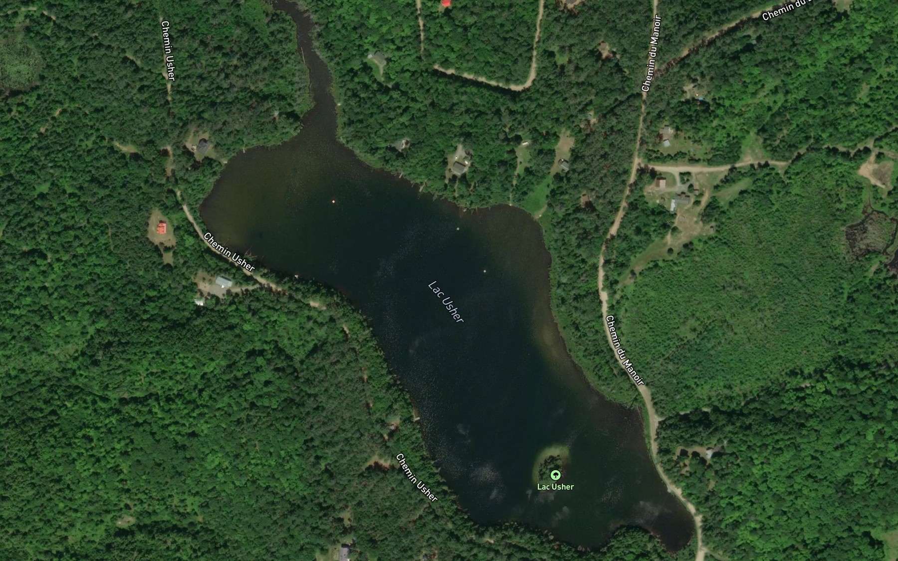 Satellite map of the Lac Usher
