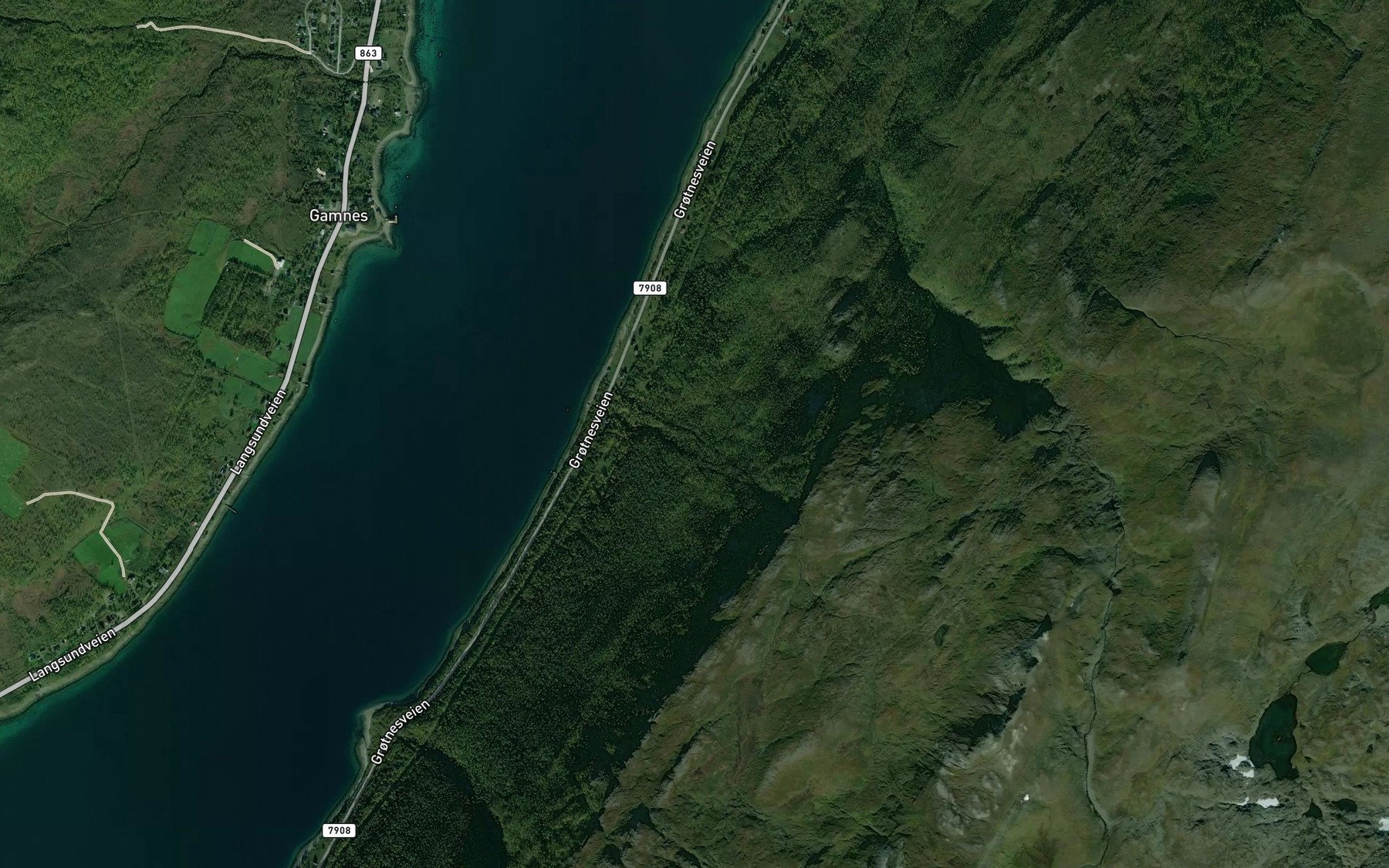 Satellite map of the Nordbuelva