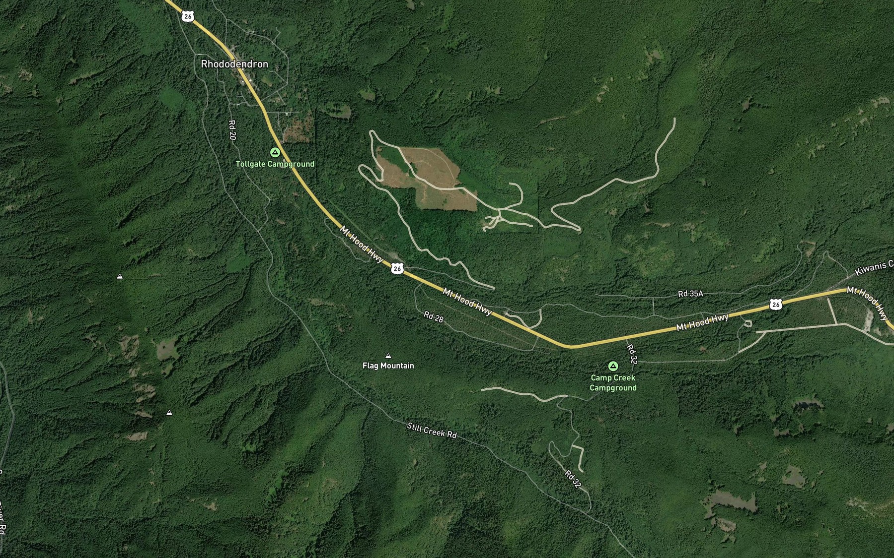 Satellite map of the Fern Creek
