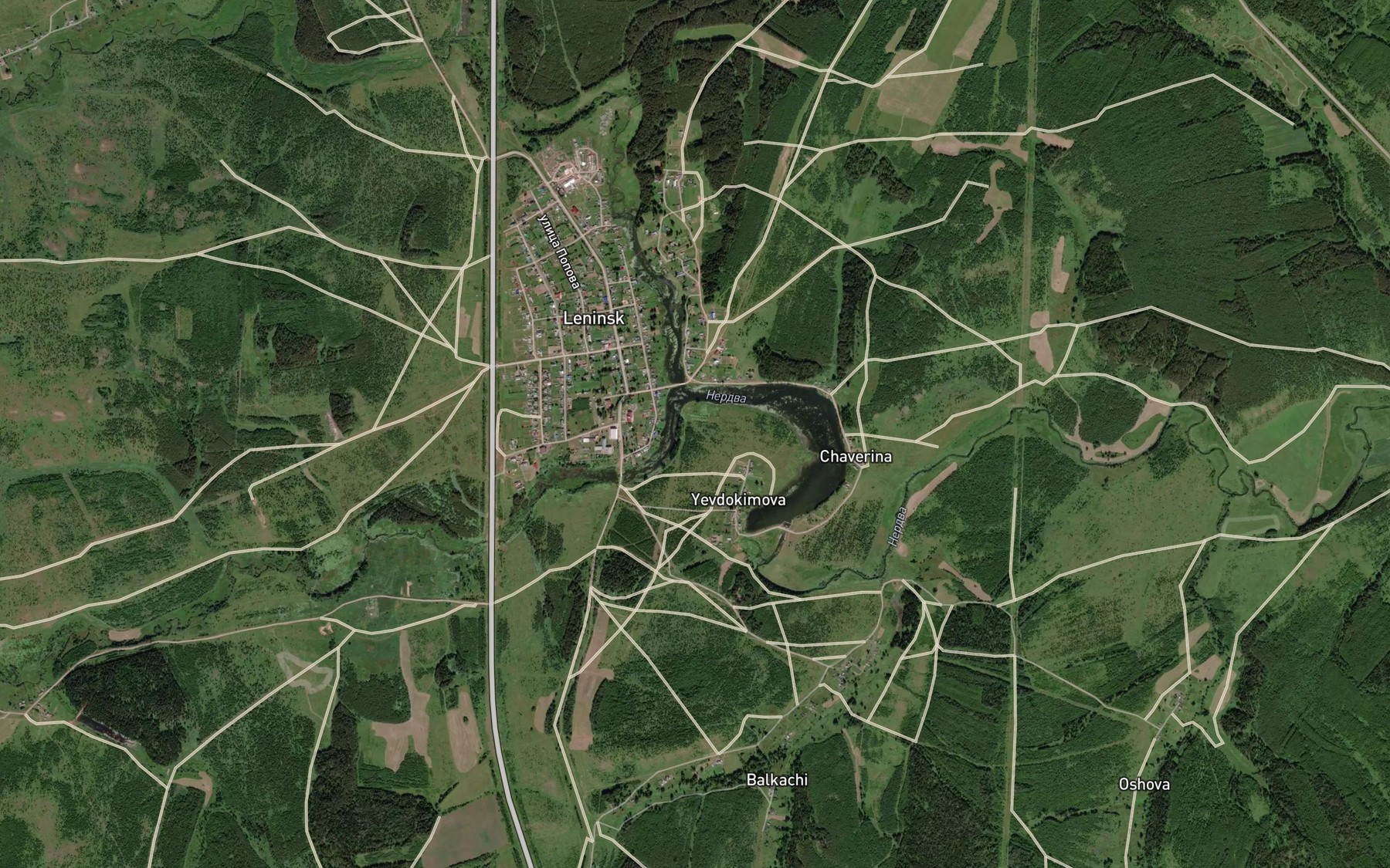 Satellite map of the Syn