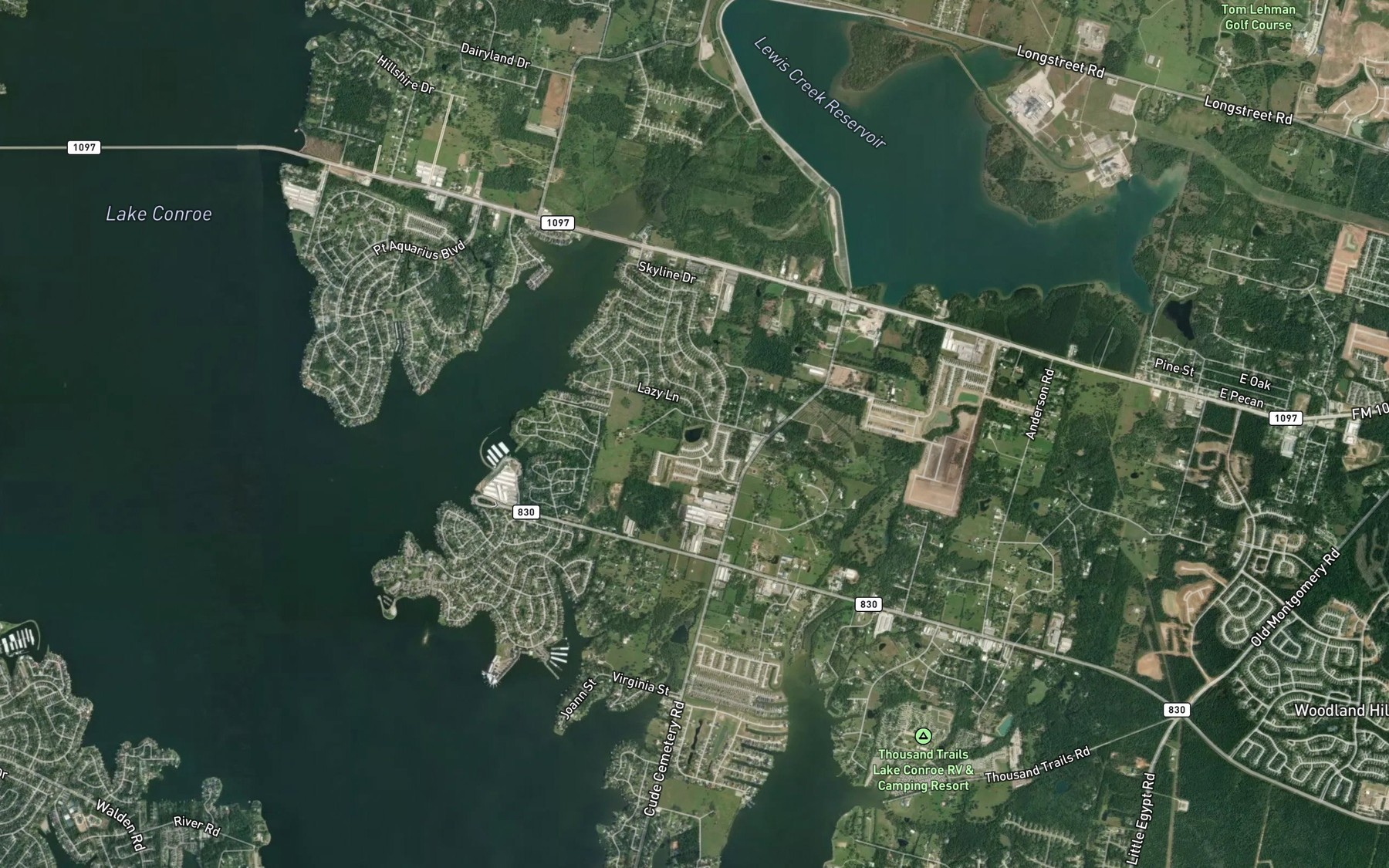 Satellite map of the Williamson Lake