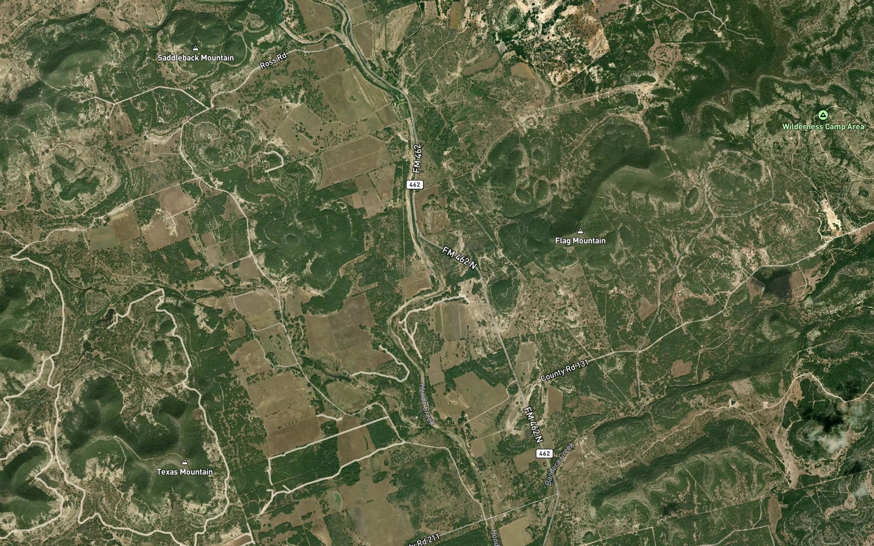 Satellite map of the Blue Waterhole
