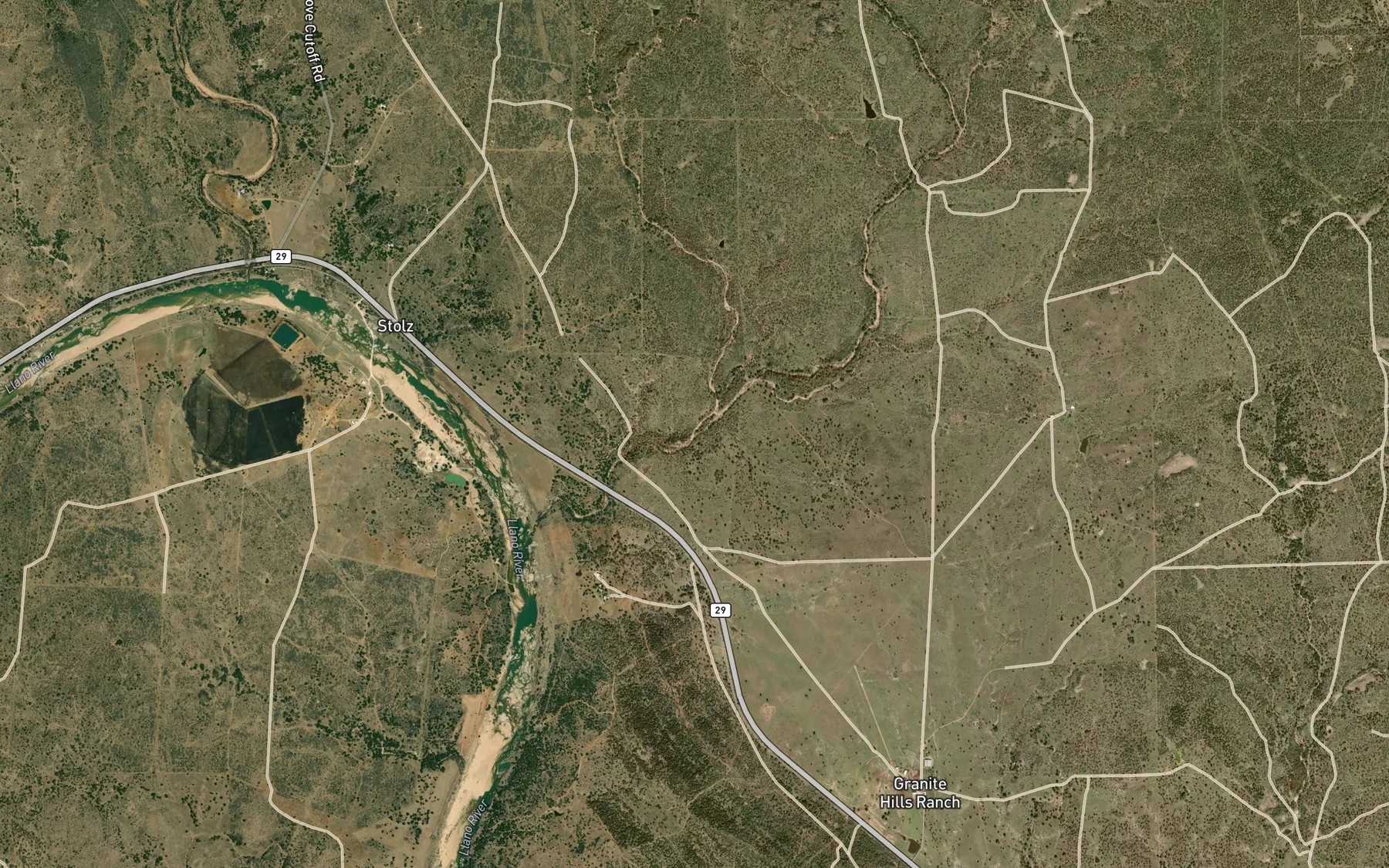 Satellite map of the Harris Branch