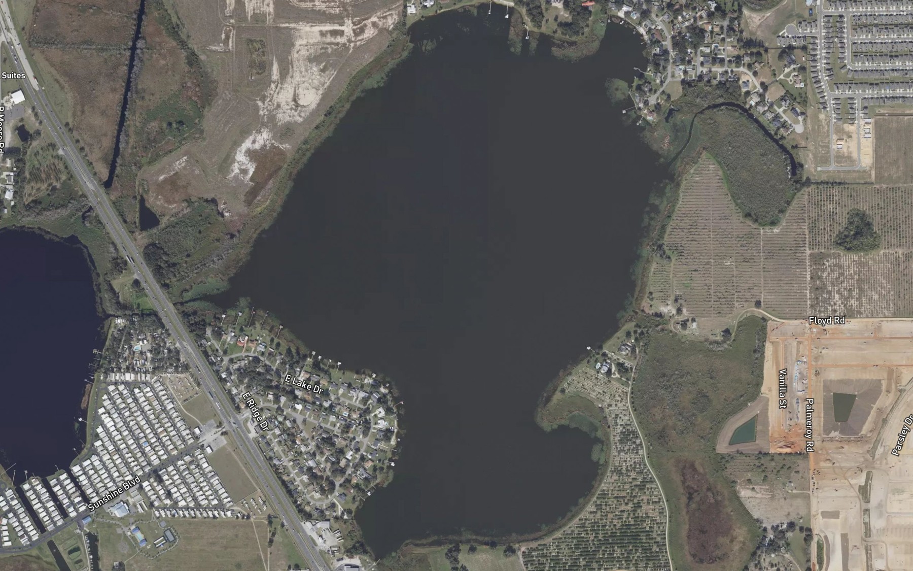 Satellite map of the Little Lake Hamilton