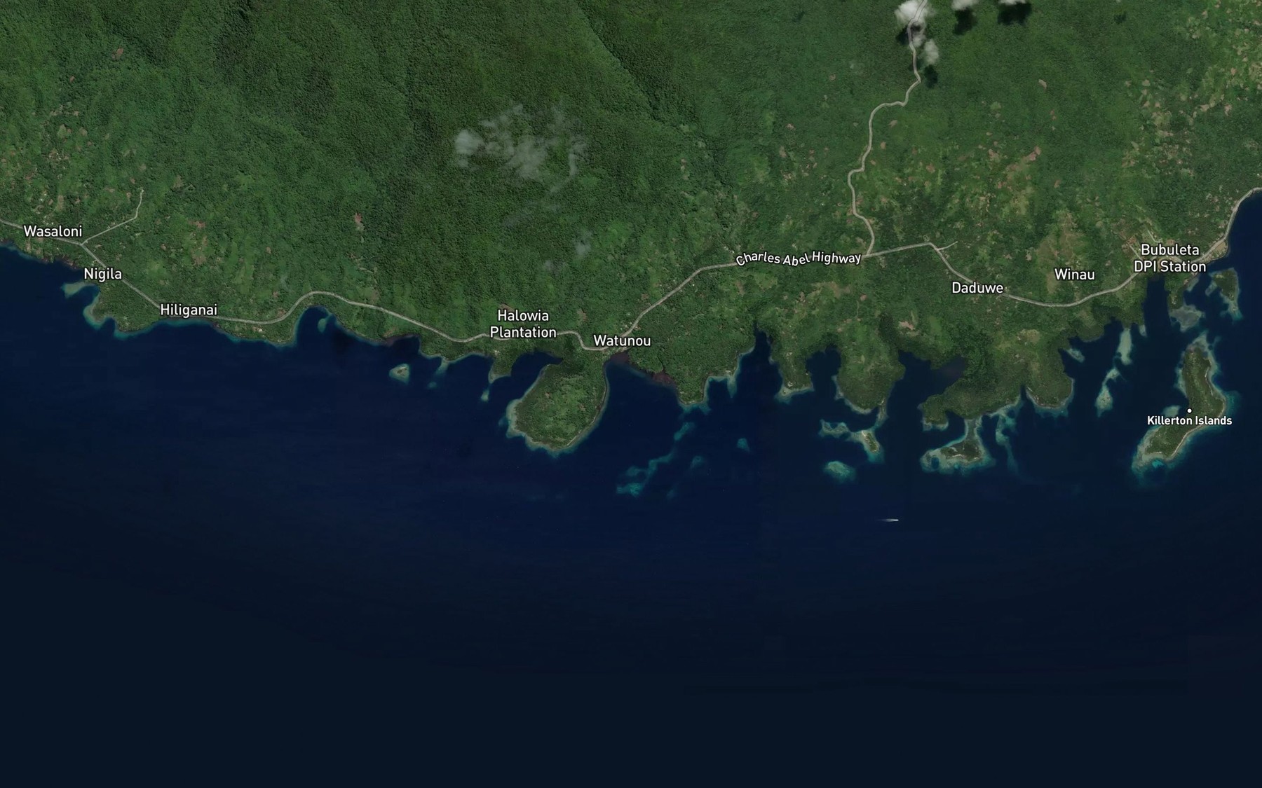 Satellite map of the Watunou Bay