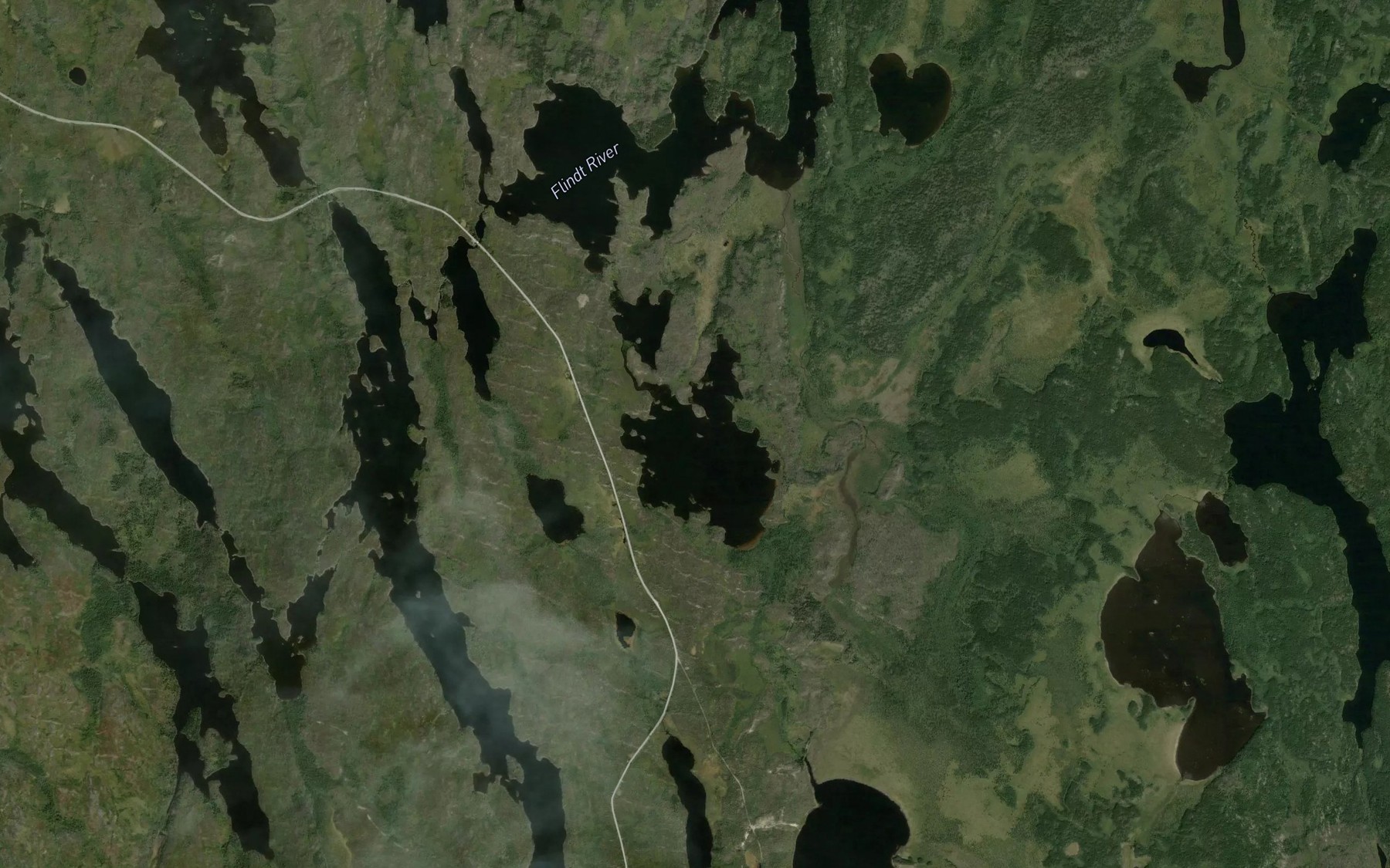Satellite map of the Corre Lake