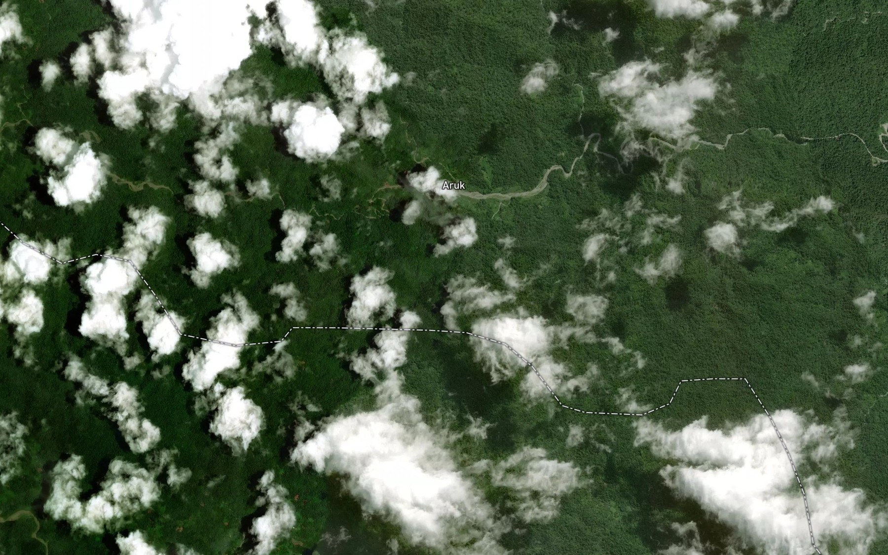 Satellite map of the Numualm Creek