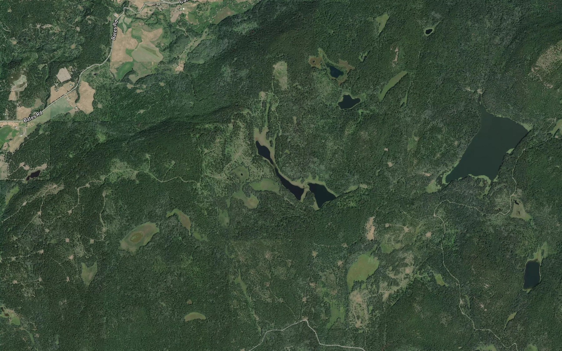 Satellite map of the Chicken Lake