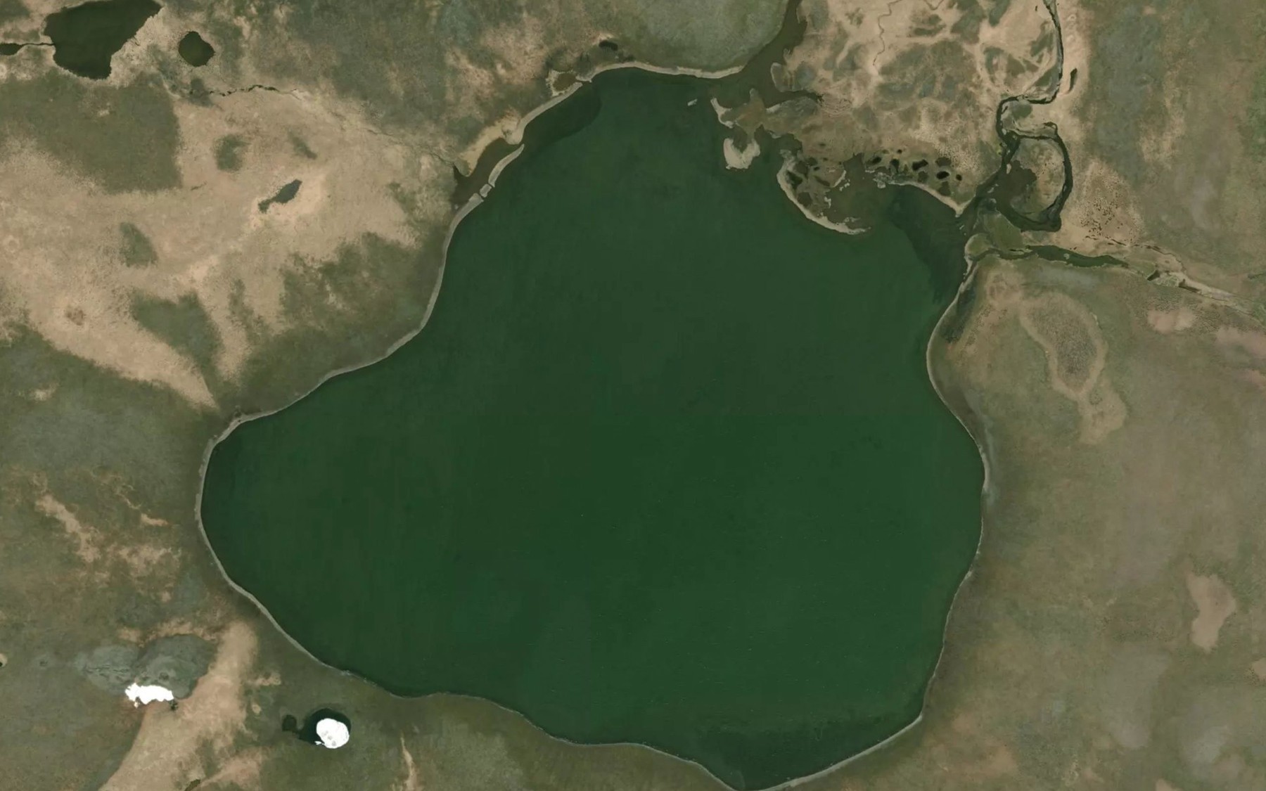 Satellite map of the Karon Lake