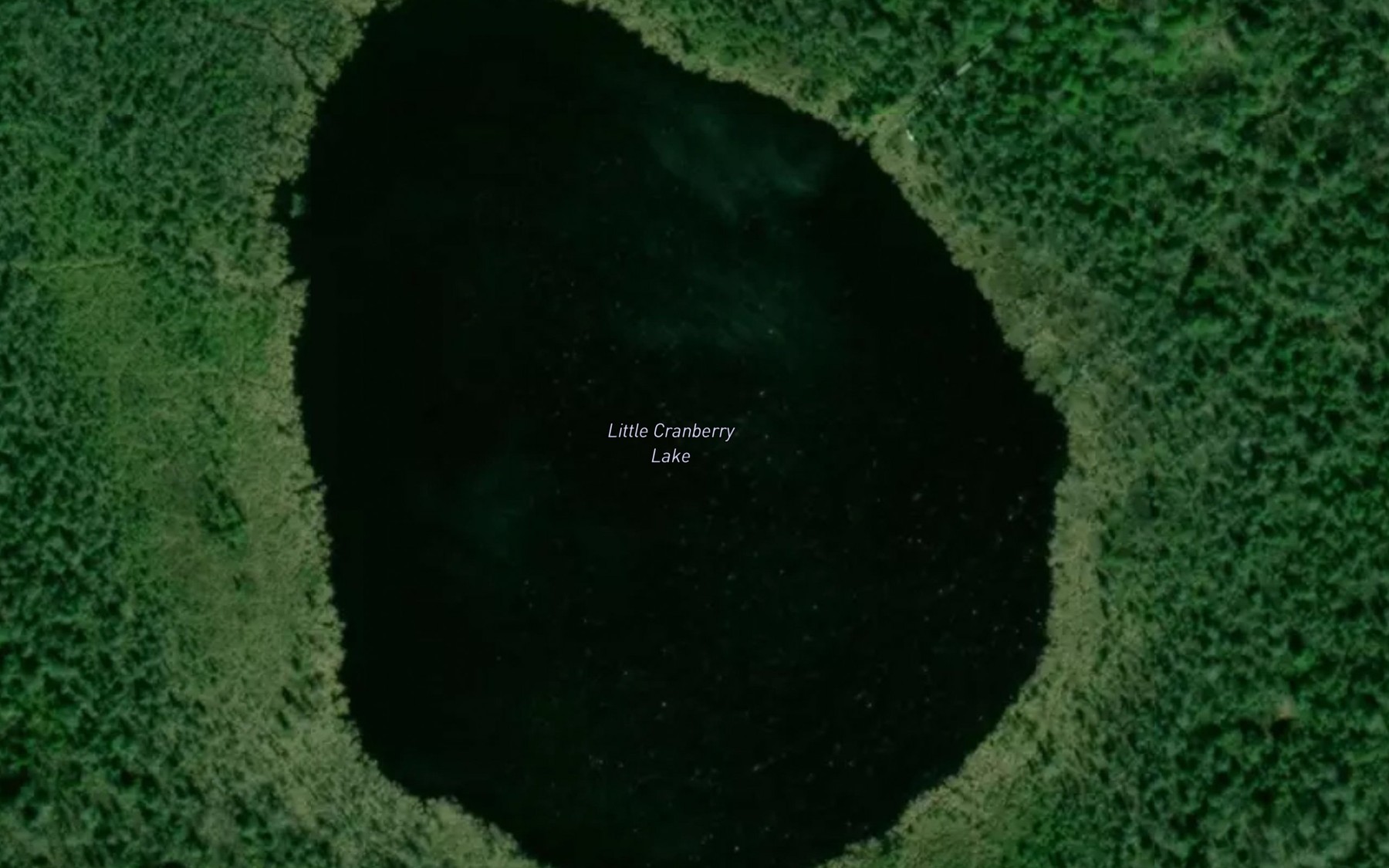 Satellite map of the Little Cranberry Lake