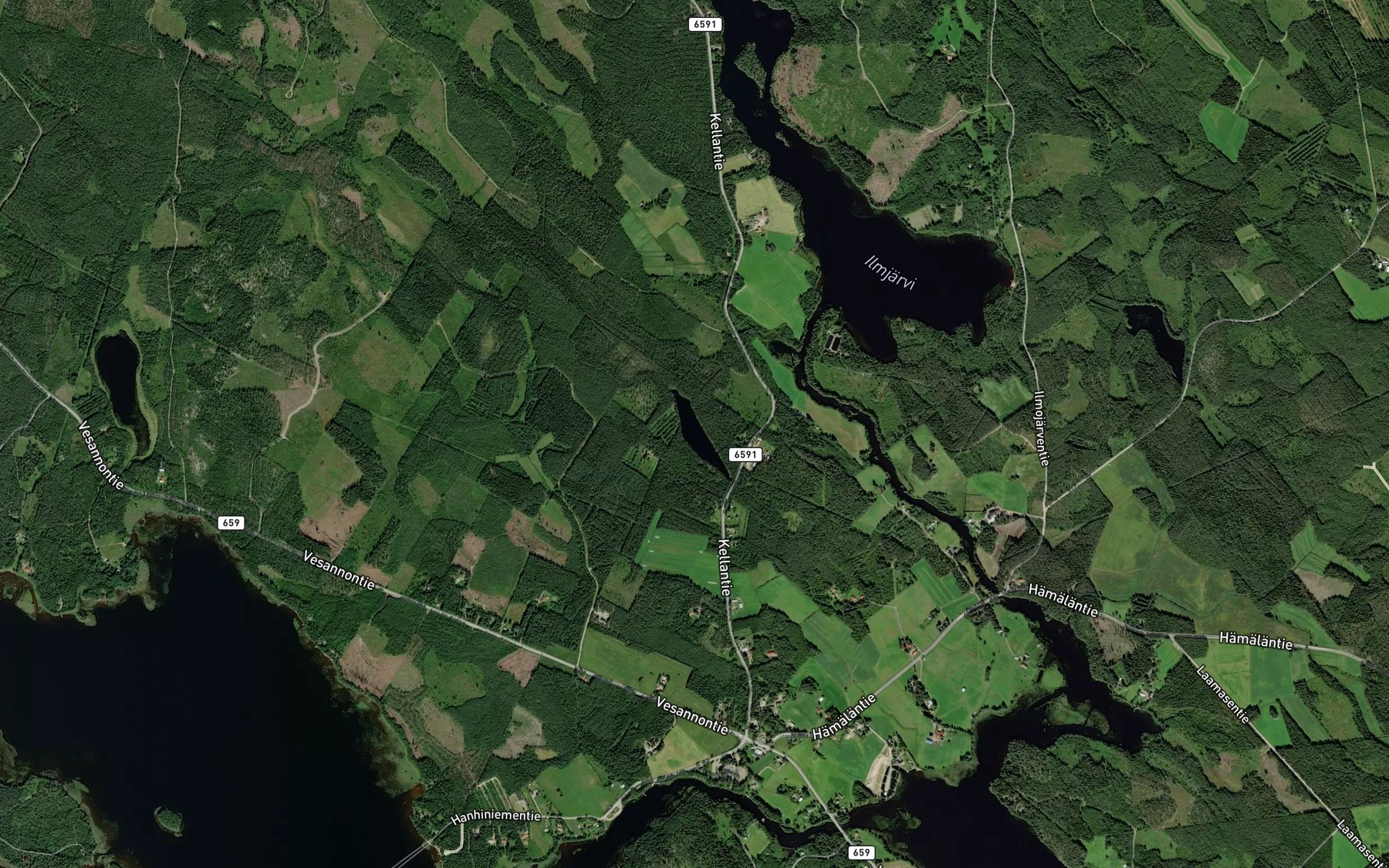 Satellite map of the Tiejarvi