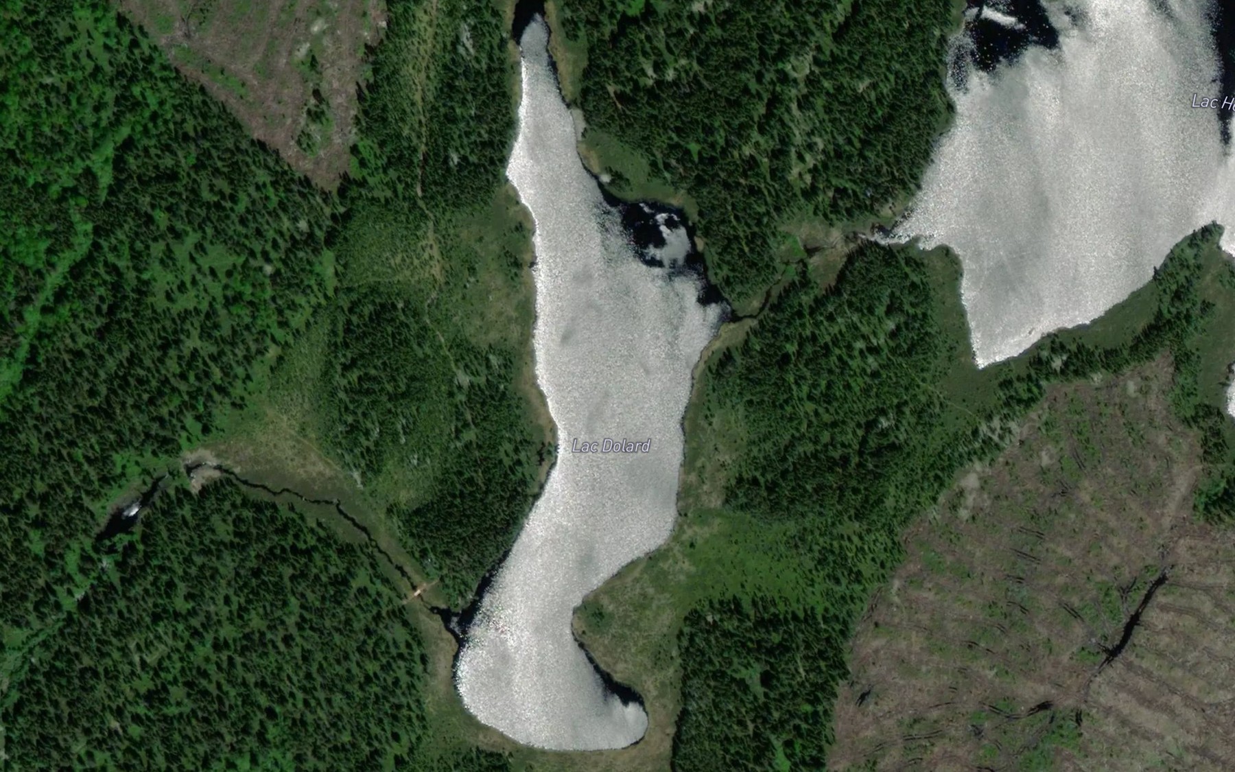Satellite map of the Lac Dolard