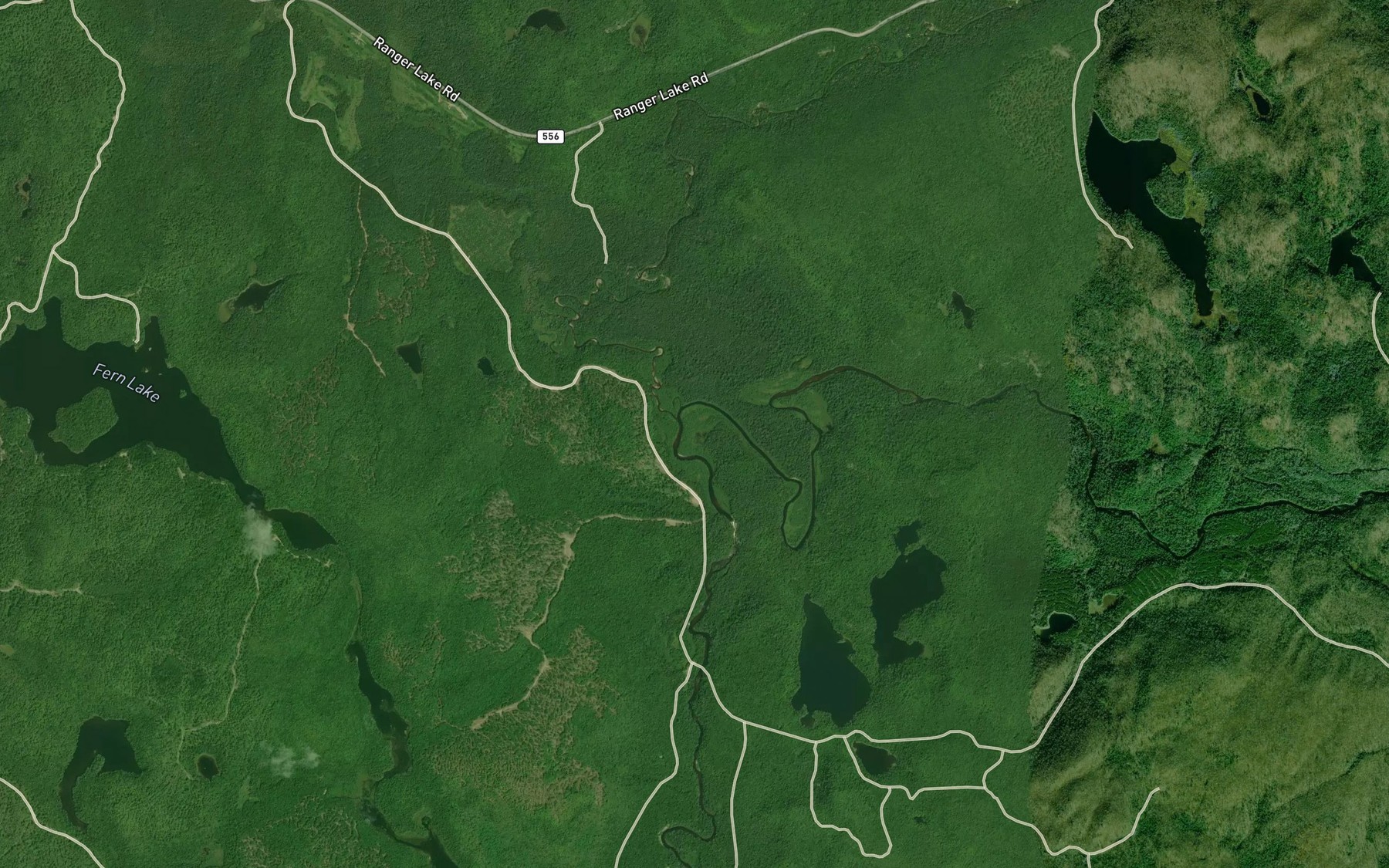 Satellite map of the Little Garden River