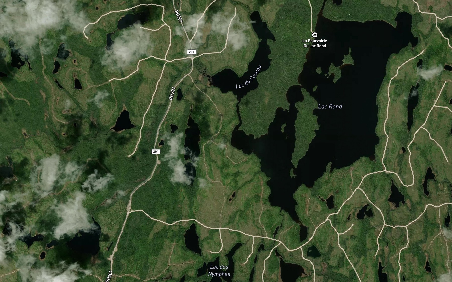 Satellite map of the Baie des Roseaux