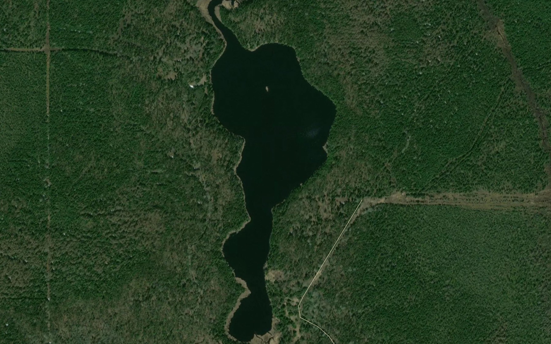 Satellite map of the Prosser Lake