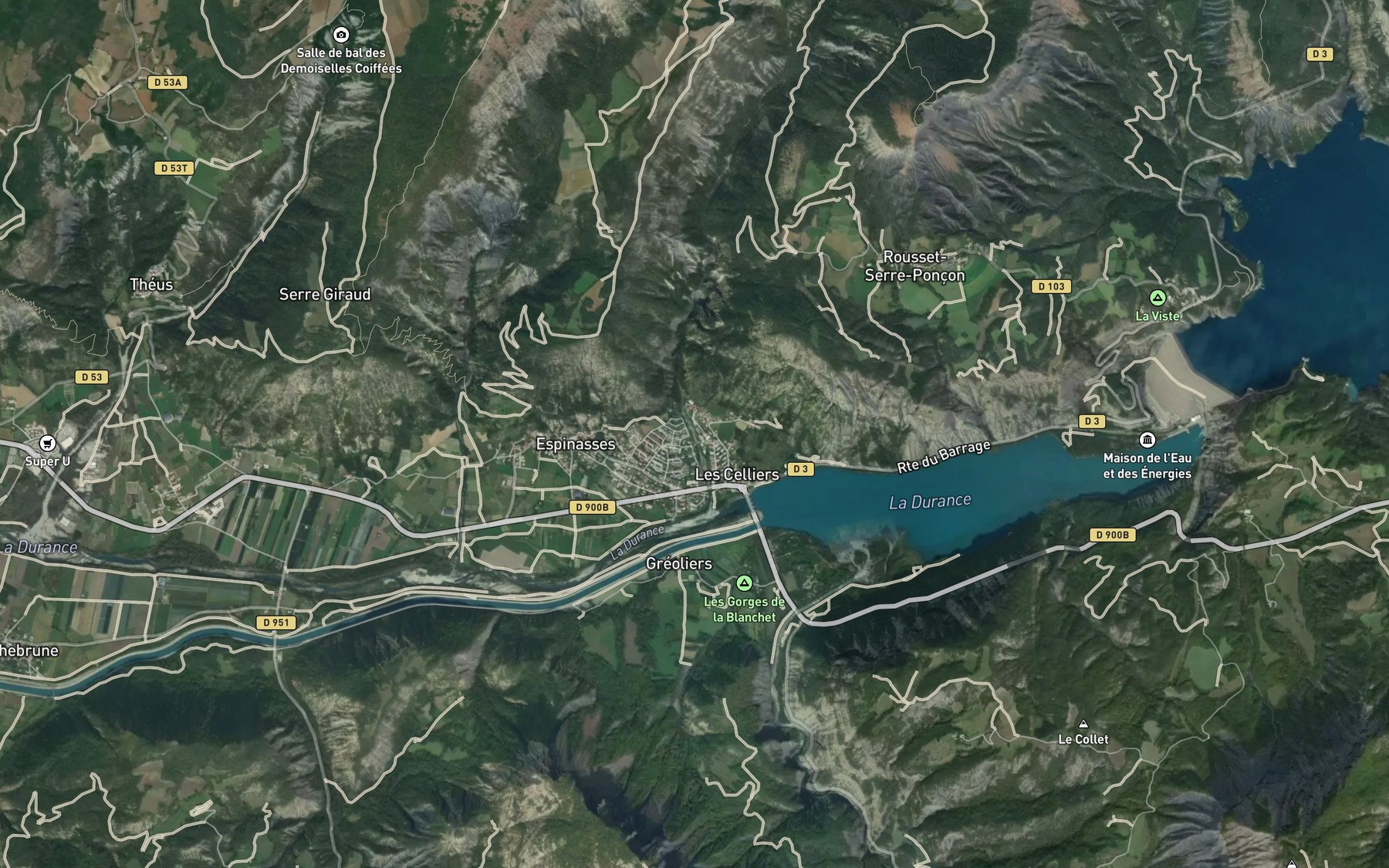 Satellite map of the Torrent de Trente Pas