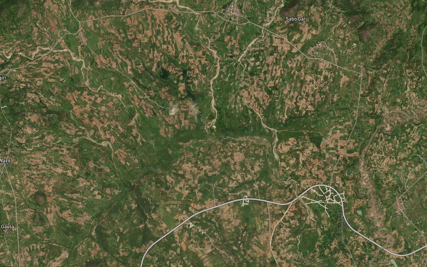 Satellite map of the Wora Stream