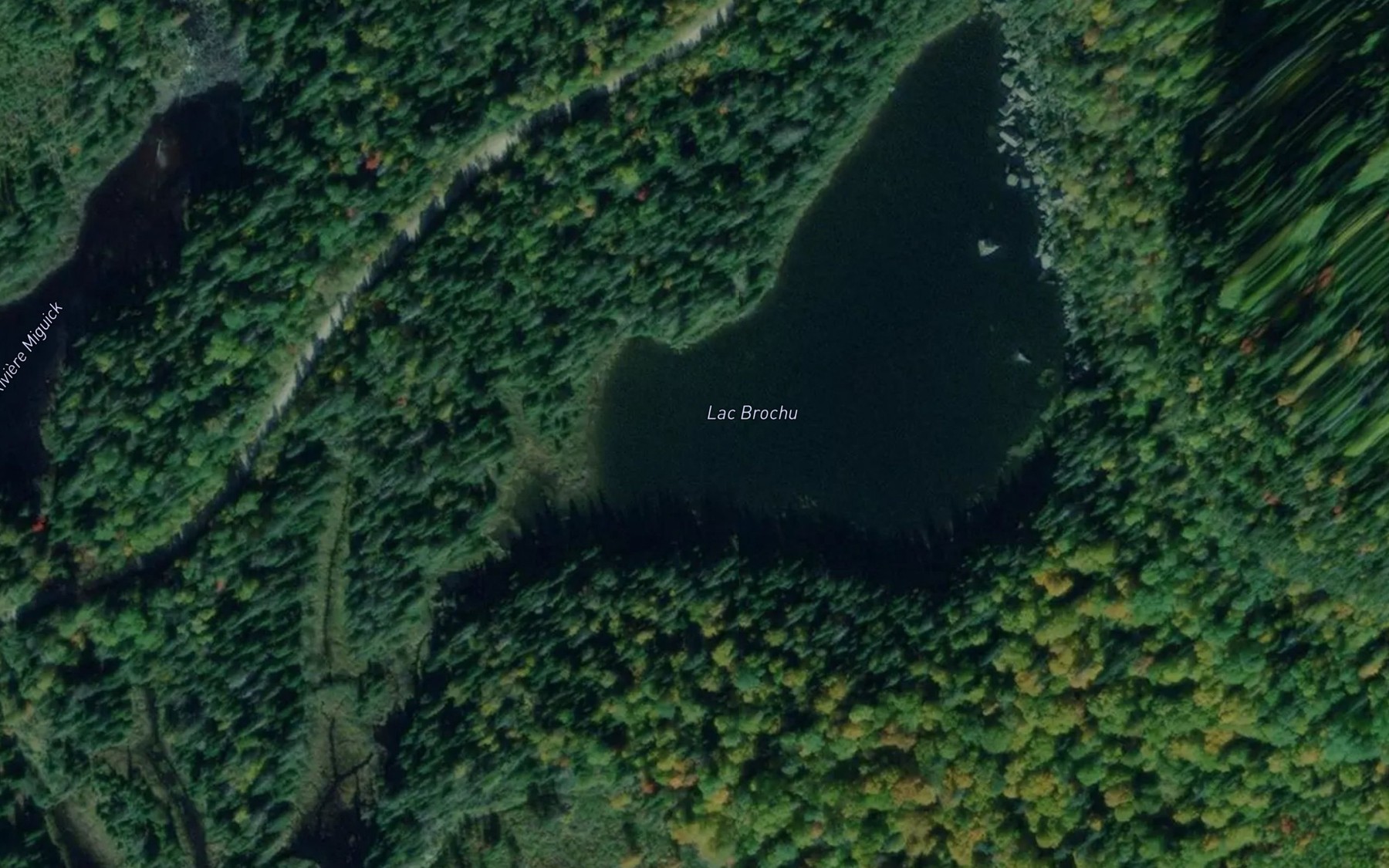 Satellite map of the Lac Brochu