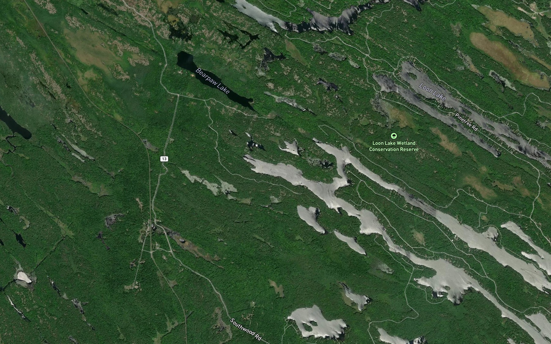 Satellite map of the Patterson's Bay