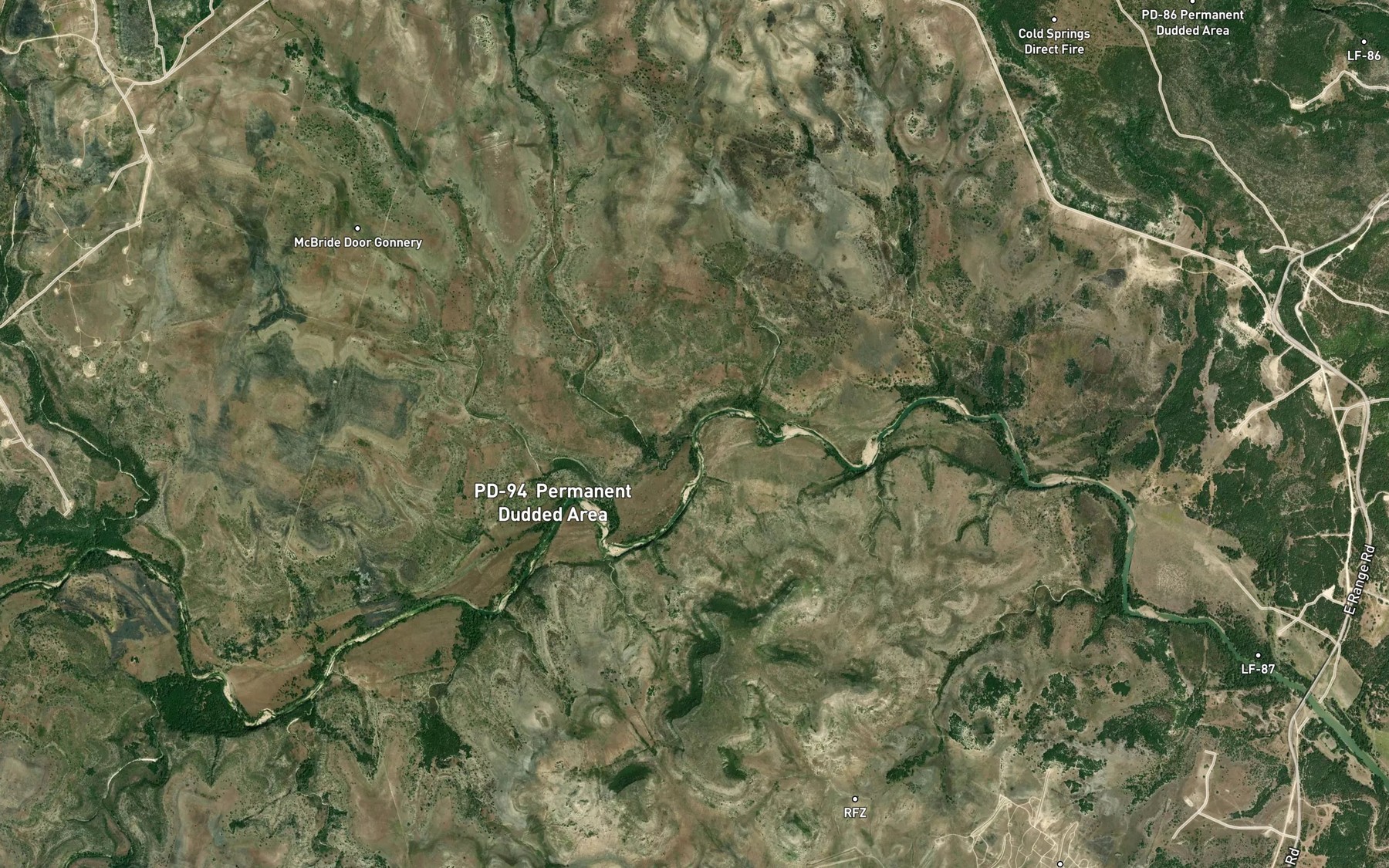 Satellite map of the Stephenson Branch