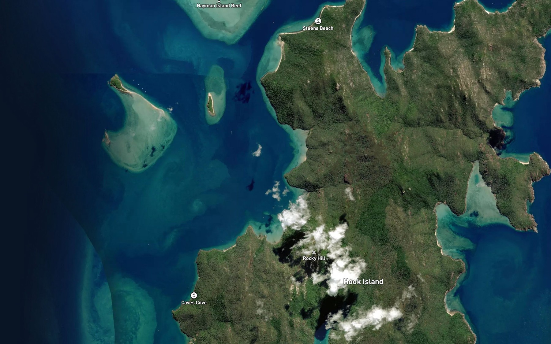 Satellite map of the Stonehaven Bay