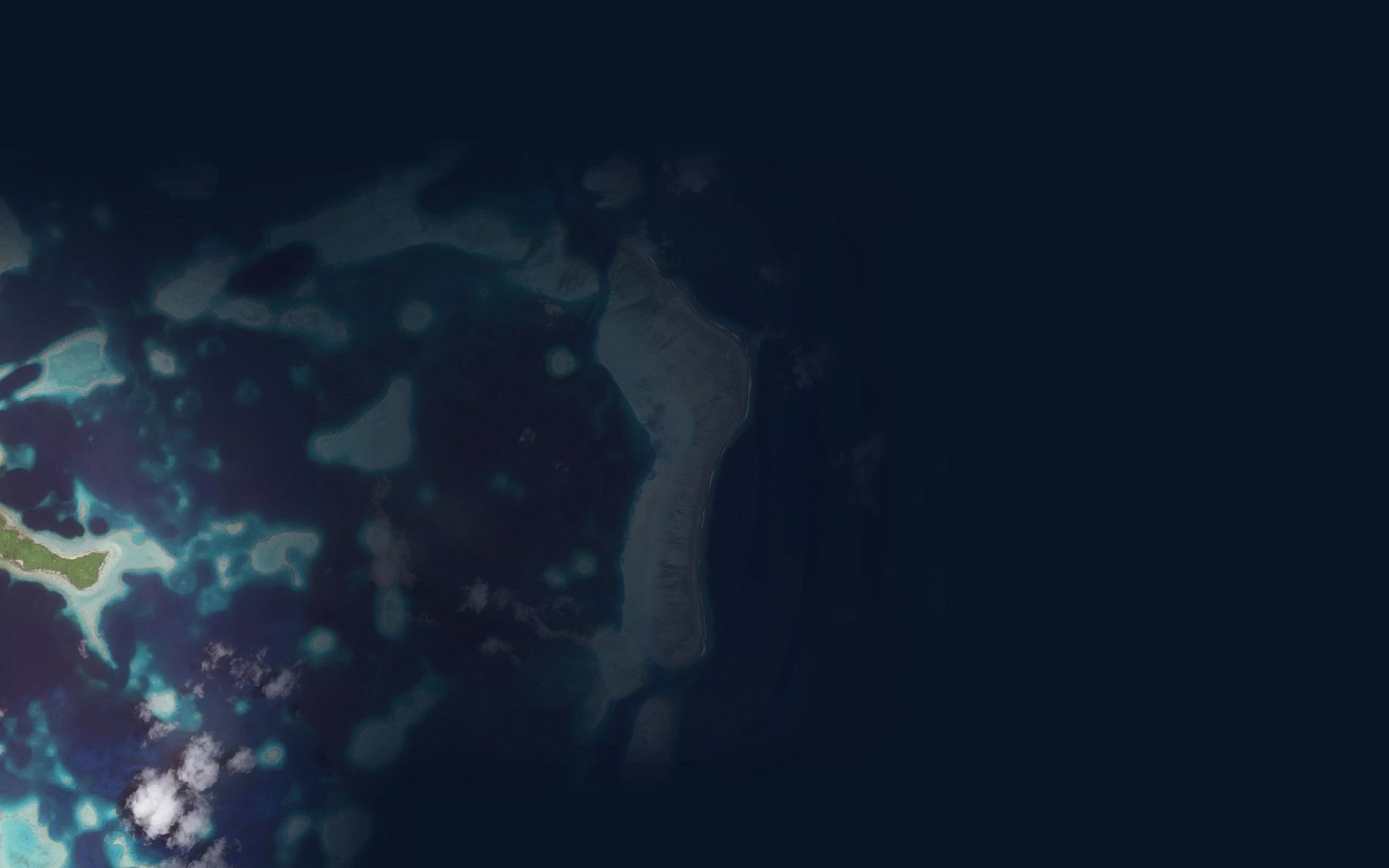 Satellite map of the East Reef