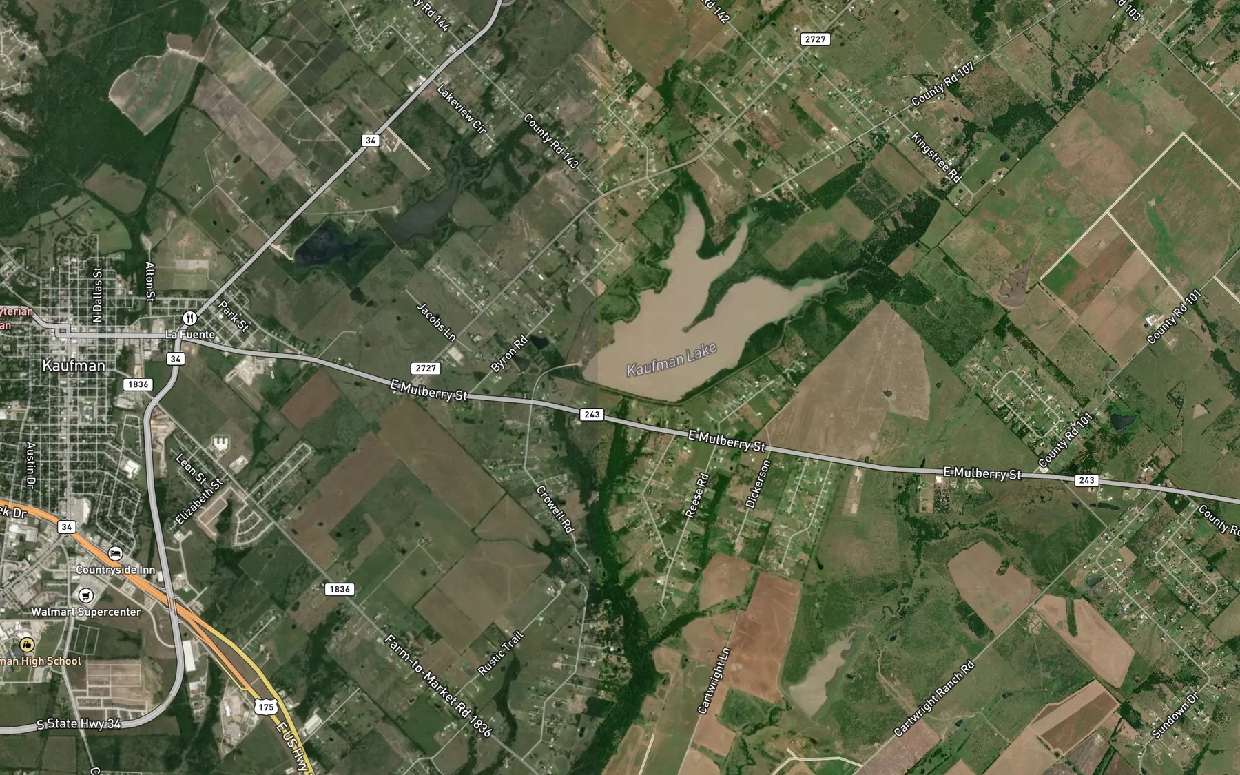 Satellite map of the Soil Conservation Service Site 60 Reservoir
