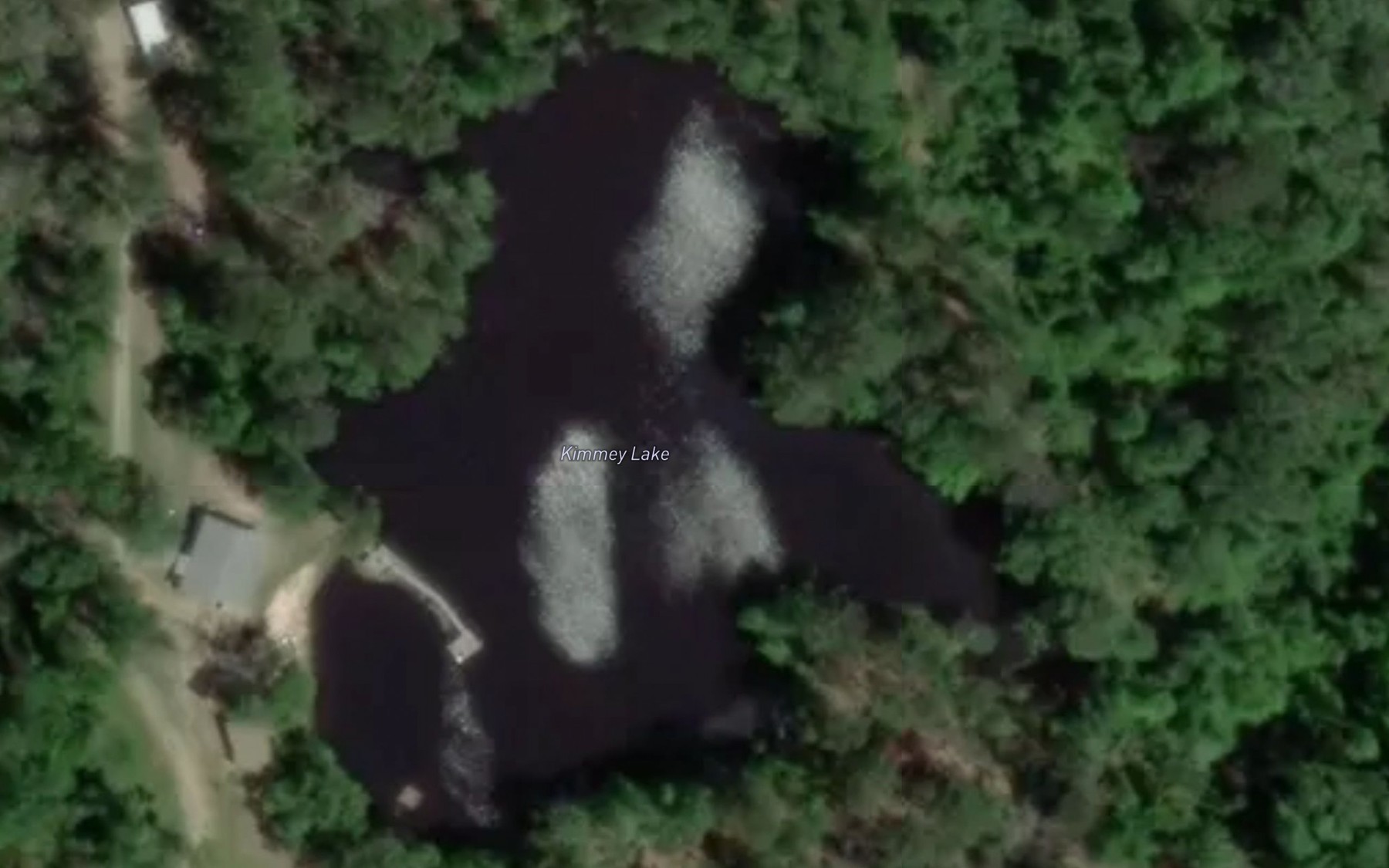 Satellite map of the Kimmey Lake