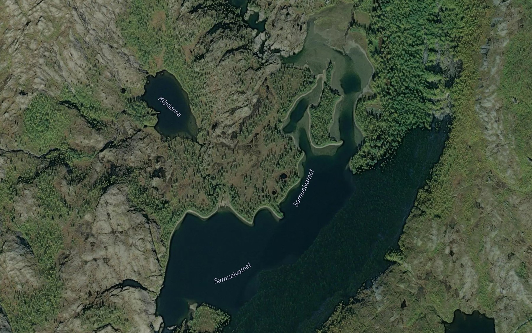 Satellite map of the Samelvvatnet