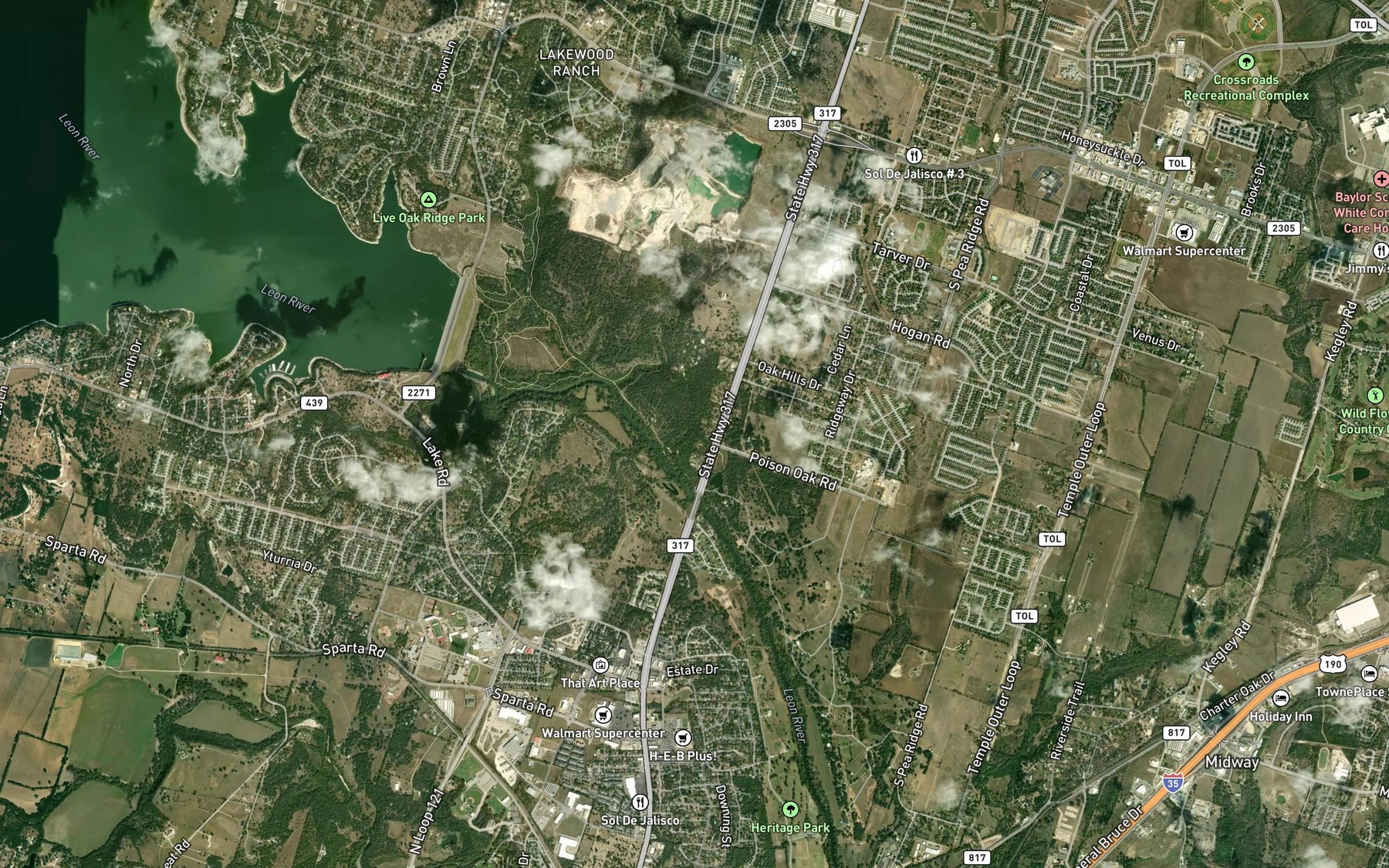 Satellite map of the Miller Spring