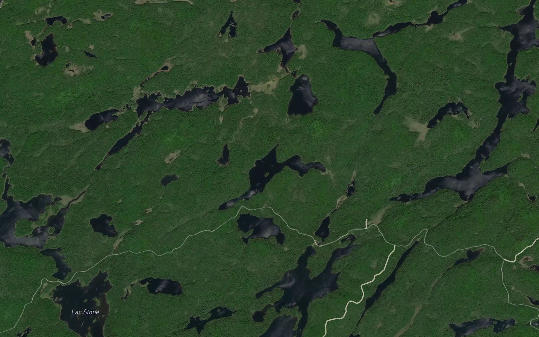 Satellite map of the Lac Rock