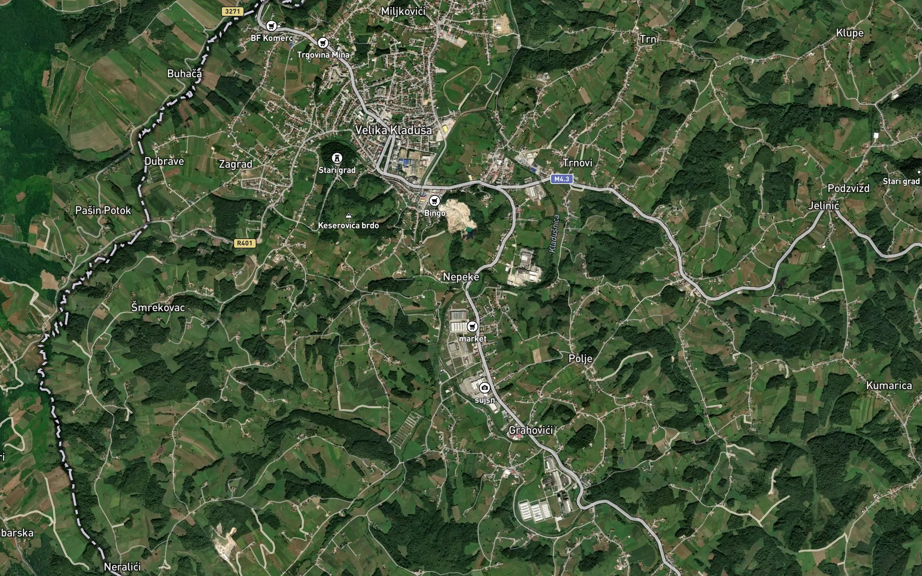 Satellite map of the Siljkovaca