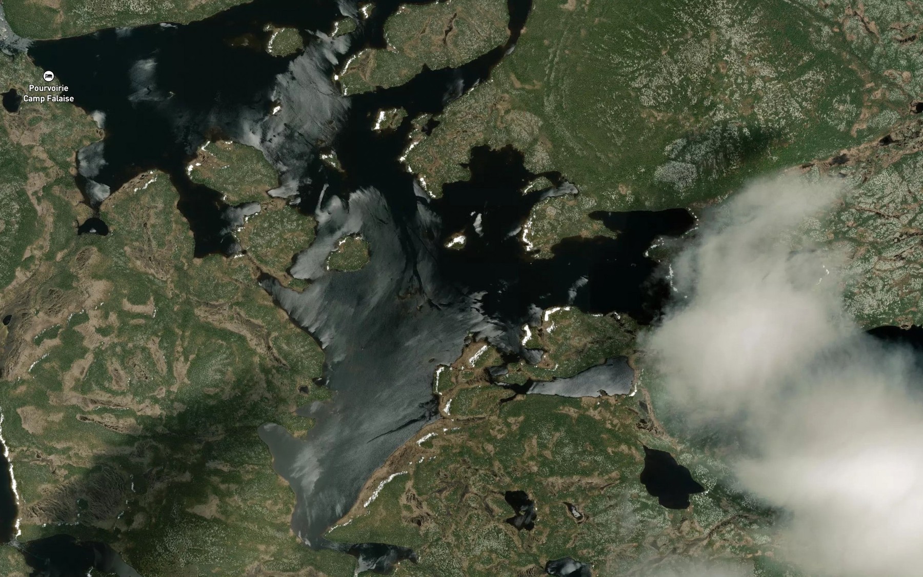Satellite map of the Lac Falaise