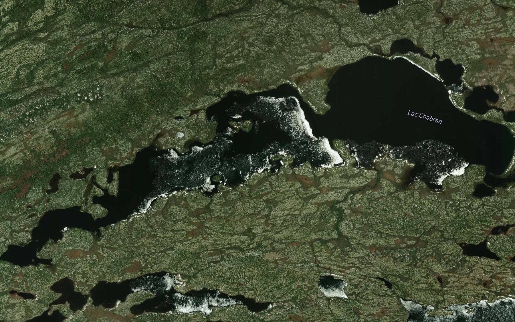 Satellite map of the Lac Chabran