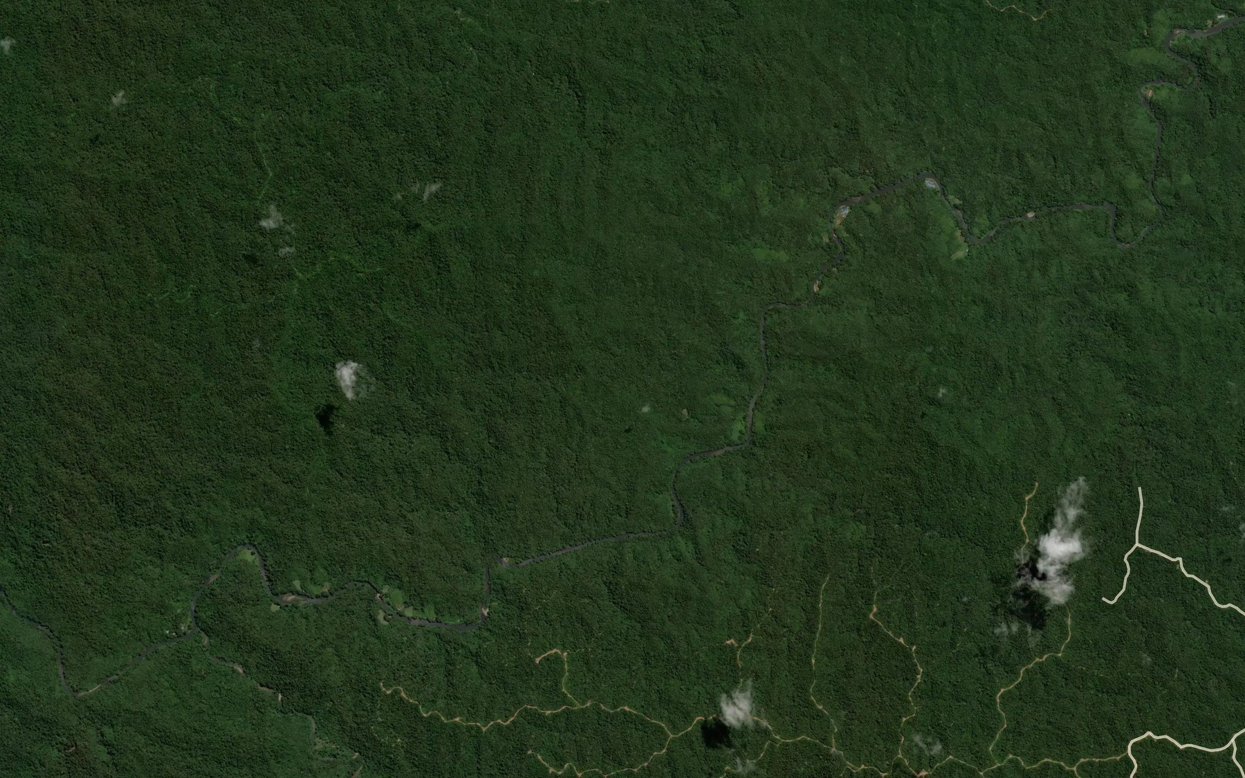 Satellite map of the Sungai Ngeranau Besar